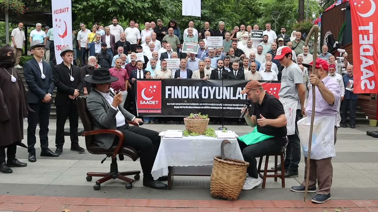 Saadet Partisi'nden "Fındık Oyunları" eylemi... "Taban fiyat 400 TL olmalı"