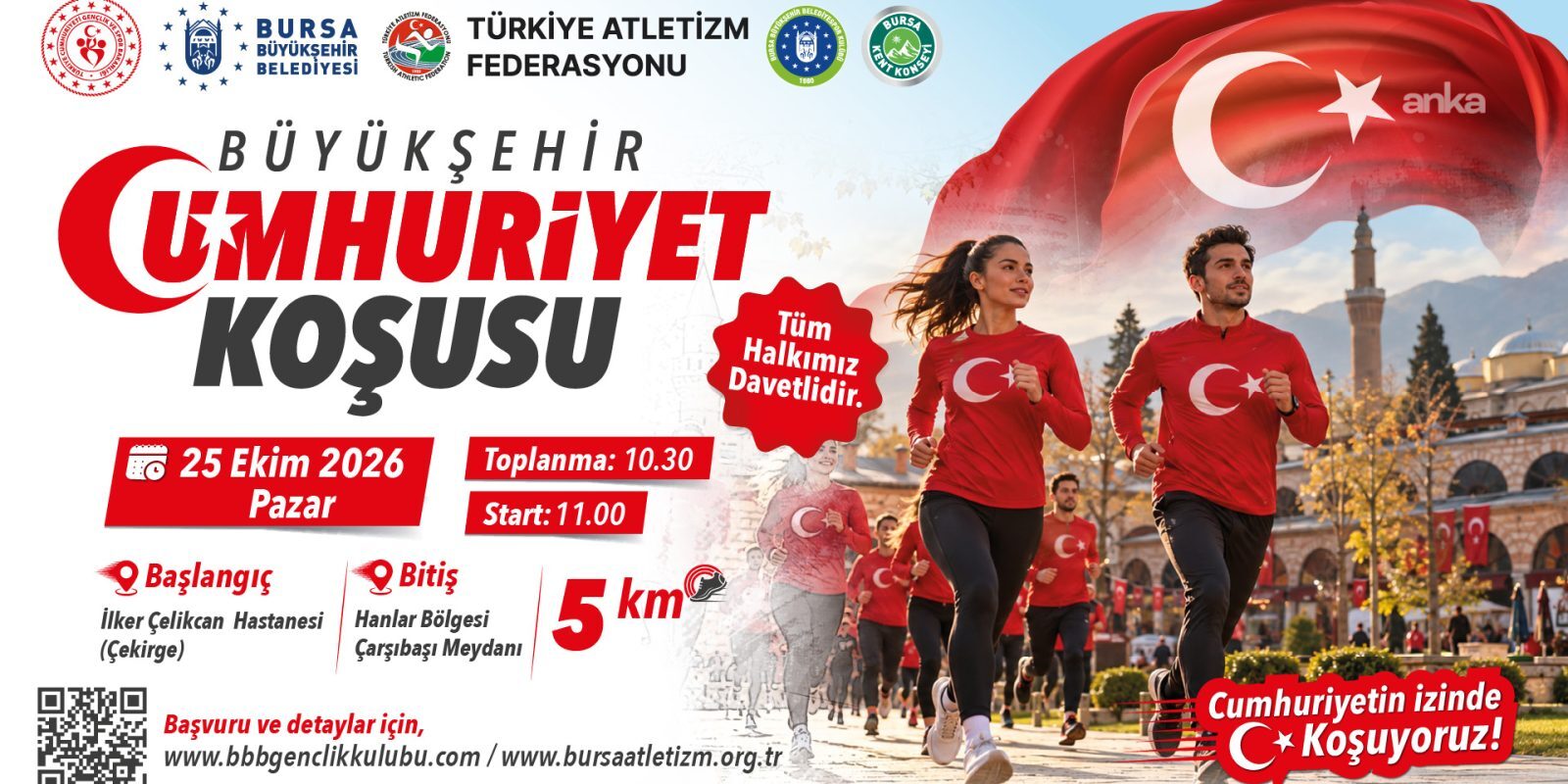 Bursa’da "Cumhuriyet Koşusu" için kayıtlar 22 Ekim’e kadar sürecek