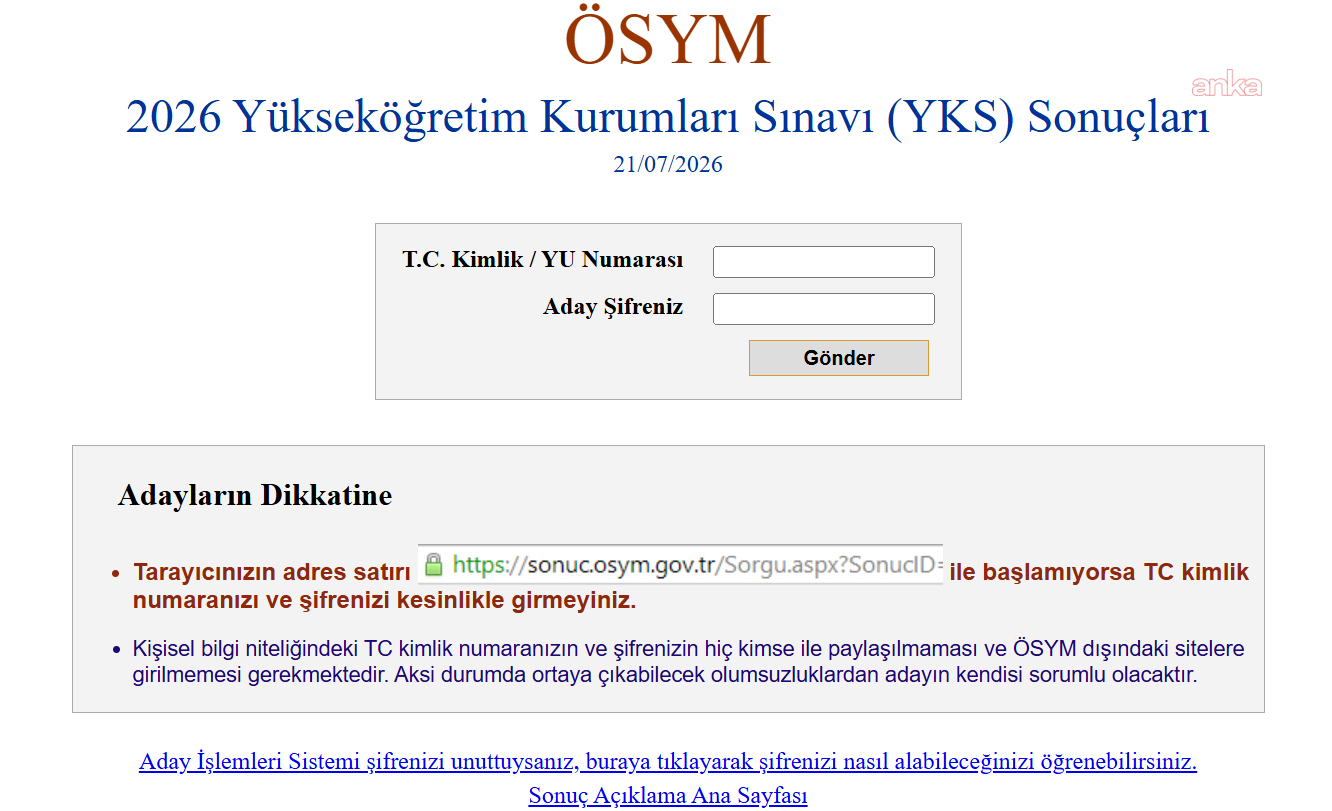2026 YKS sonuçları açıklandı