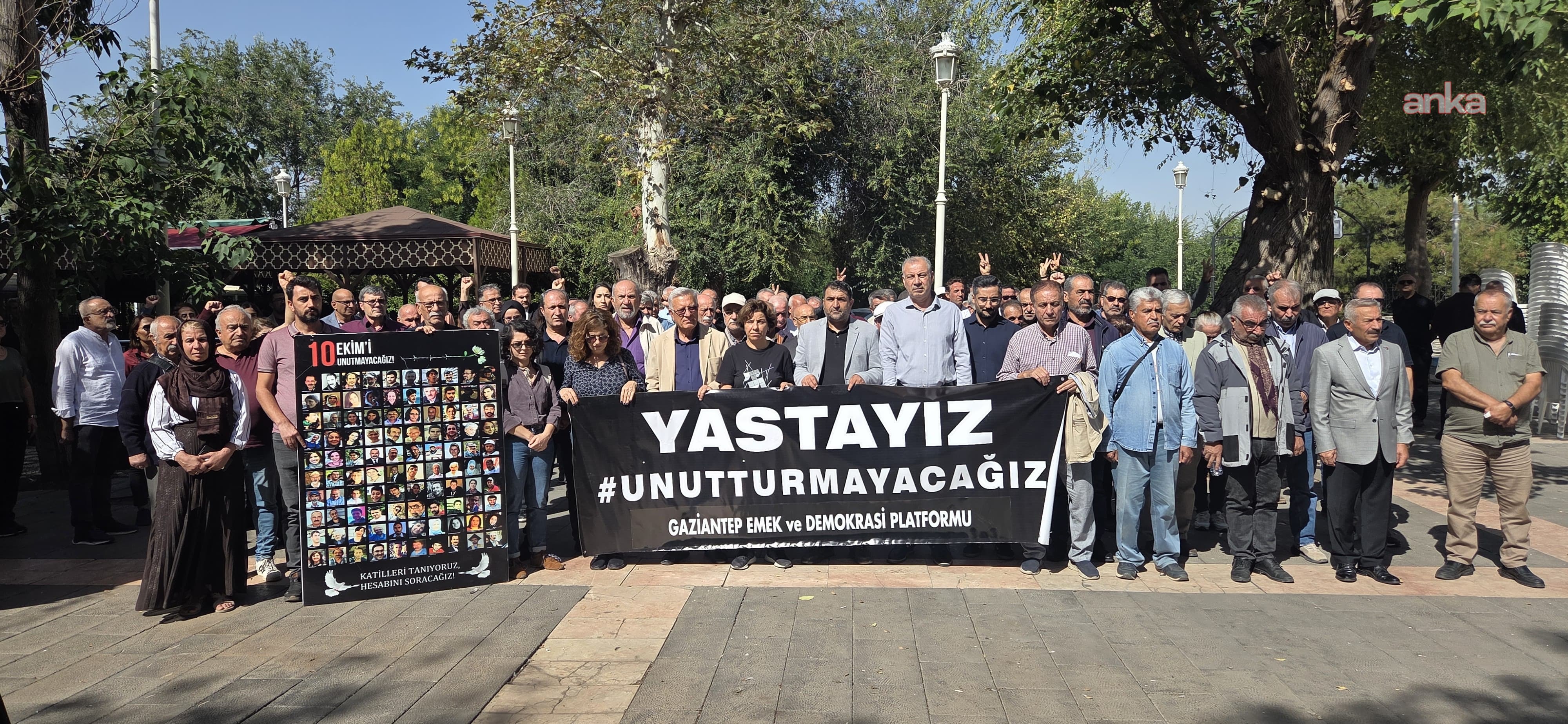 10 Ekim Ankara Gar Katliamı'nın 11'inci yılı... Yaşamını yitirenler Gaziantep’te anıldı