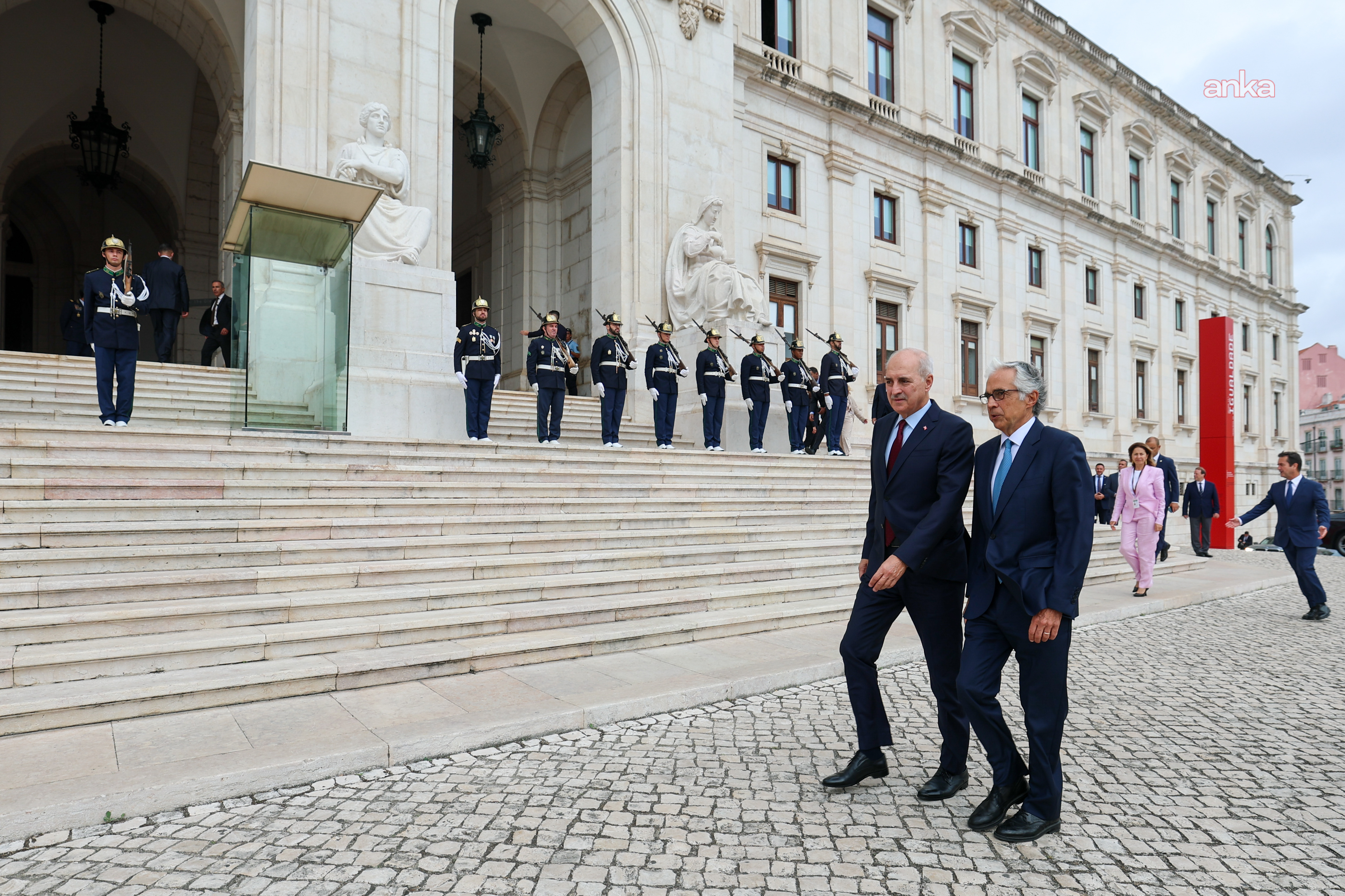 TBMM Başkanı Kurtulmuş, Portekiz Meclis Başkanı Aguiar-Branco ile görüştü