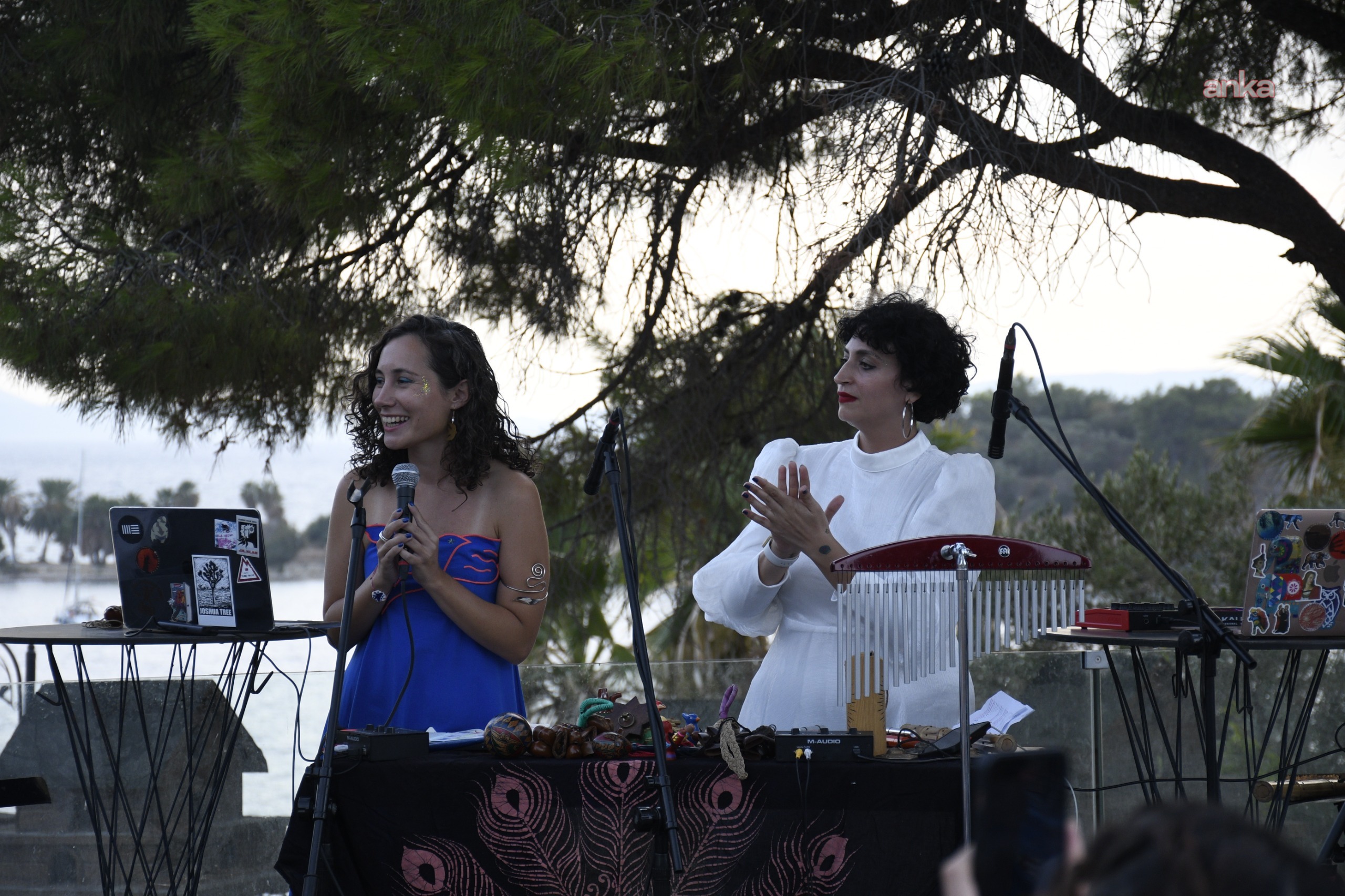 Kuşadası'nda düzenlenen "Kıyıda Kalan Sesler" etkinliğinde doğa ve sanat buluştu