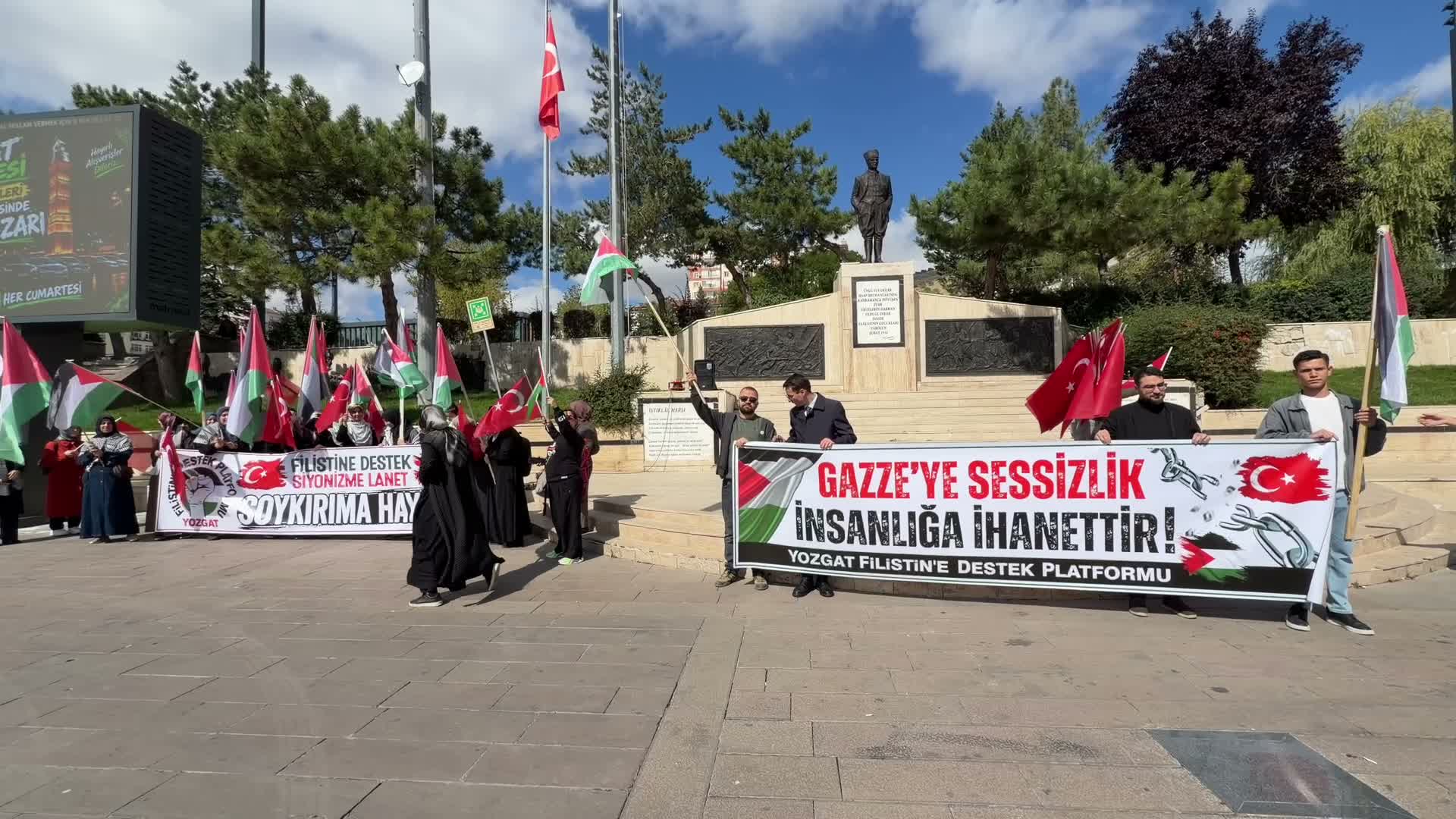 Yozgat’ta Gazze’ye yapılan saldırılar protesto edildi
