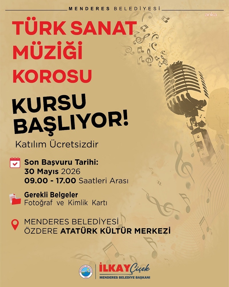 Menderes’te Türk sanat müziği kursu başlıyor
