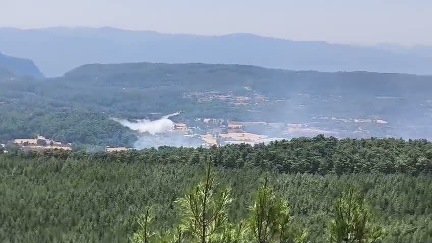 Muğla’da orman yangınını kontrol altına alma çalışmaları sürüyor