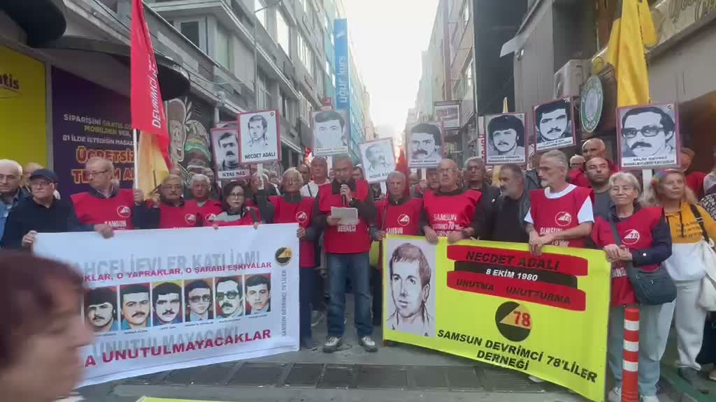 Samsun'da Devrimci 78’liler Derneği’nden Necdet Adalı anması