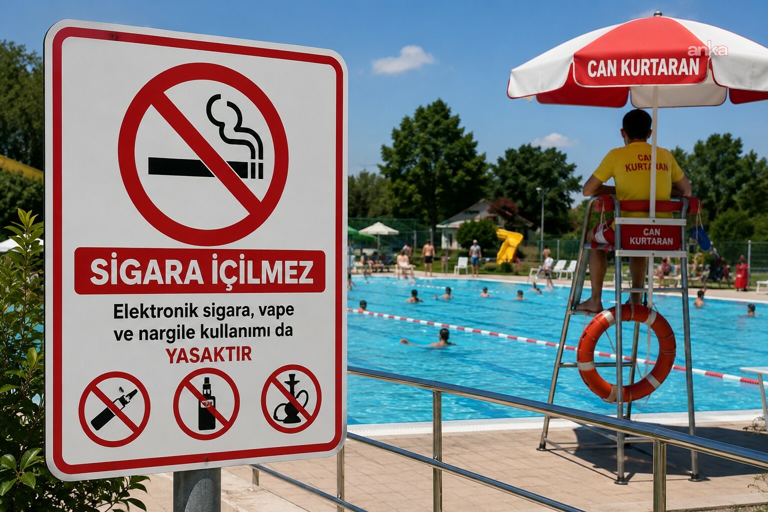 Almanya’da açık havuzda sigara yasağı kavgası