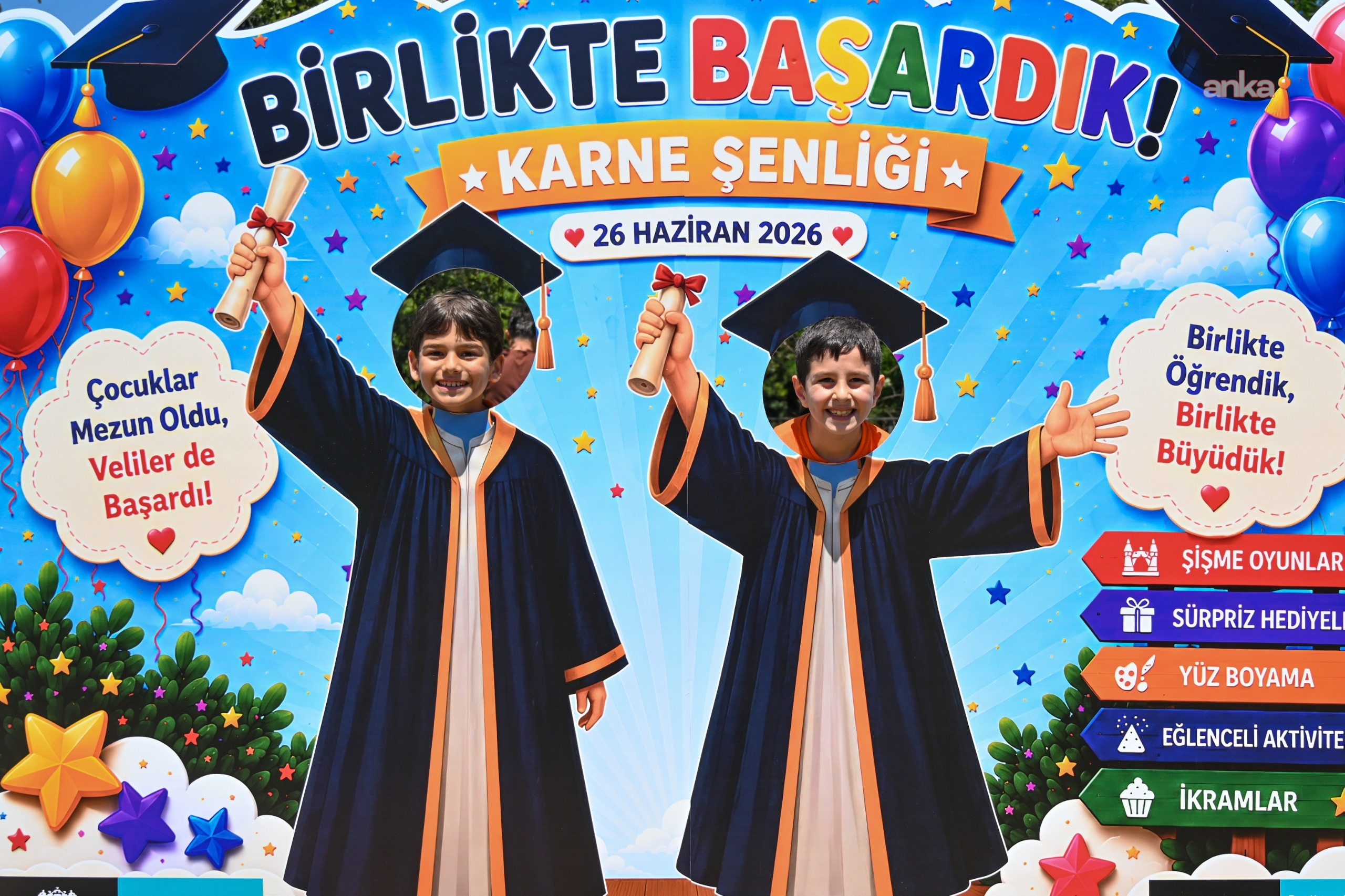 Beşiktaş'ta karne heyecanı şenliğe dönüştü