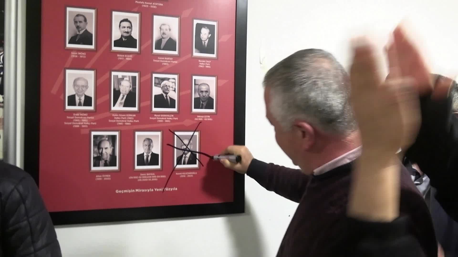 Bilecik CHP İl Başkanlığı'nda Kılıçdaroğlu'nun fotoğrafı karalandı