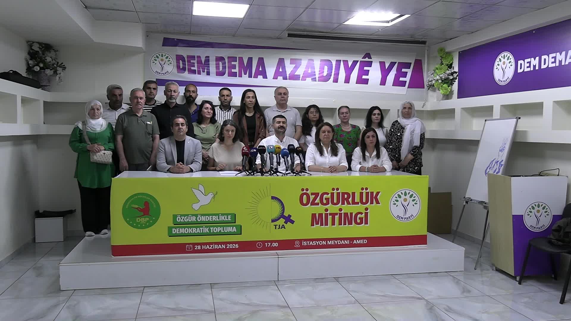 Diyarbakır’da “Öcalan’a özgürlük” mitinginin programı açıklandı