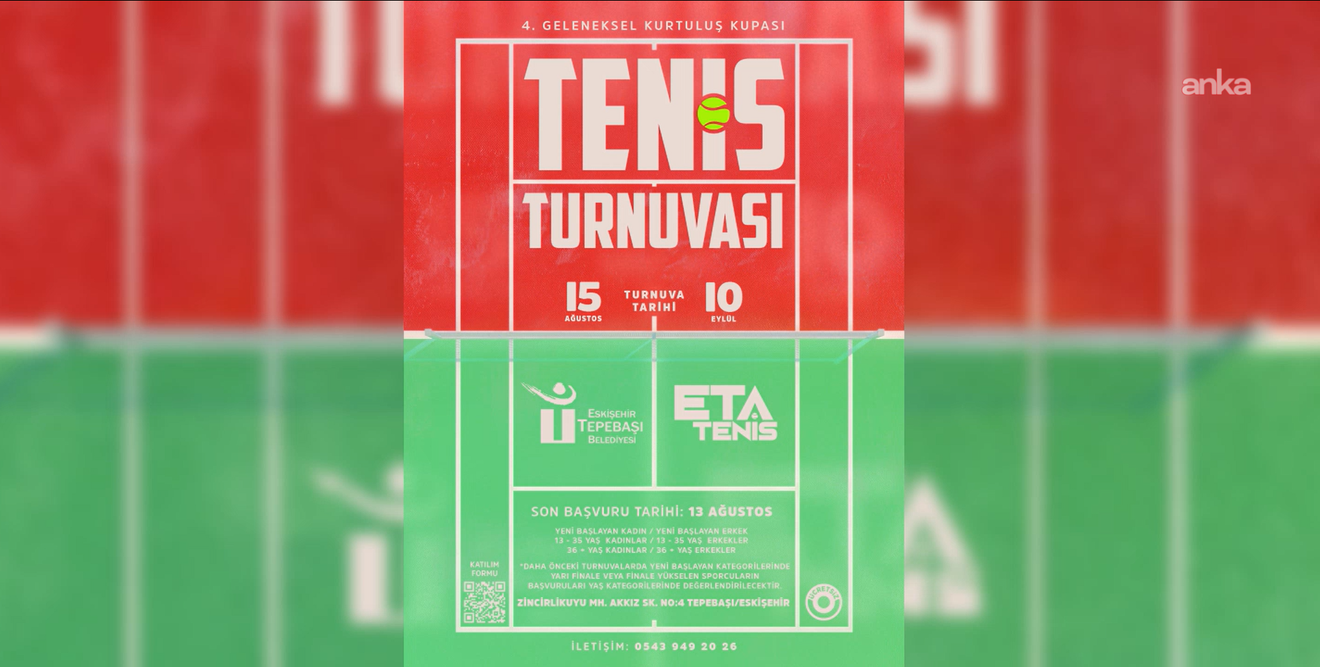 Tepebaşı'nda "Kurtuluş Kupası Tenis Turnuvası" için geri sayım başladı