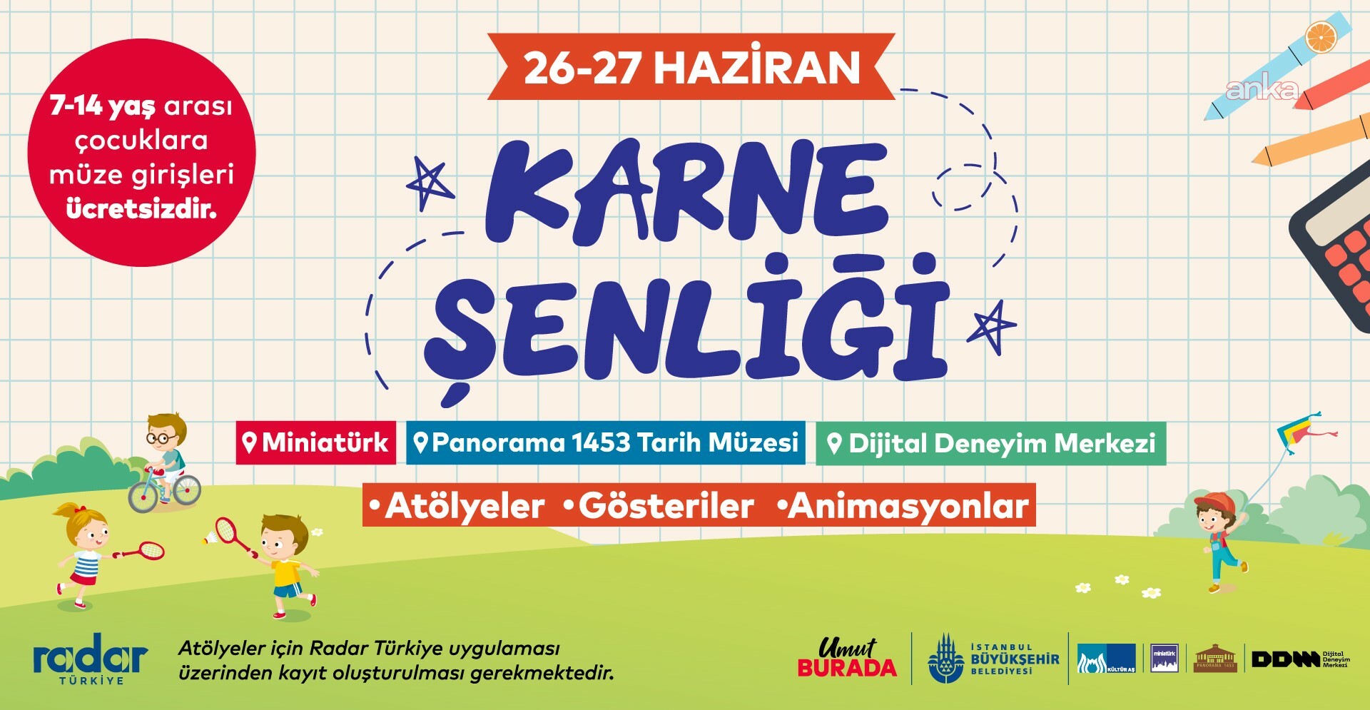 İBB Kültür AŞ ile Karne Şenliği başlıyor