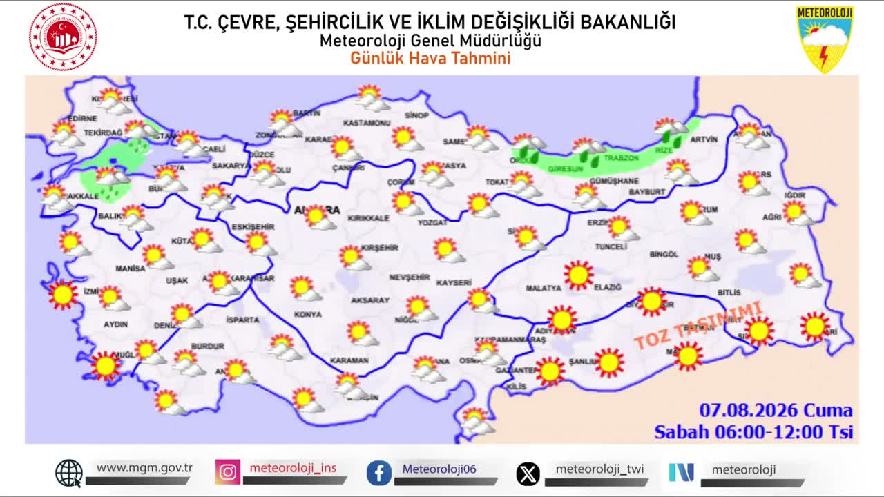 Meteoroloji’den Güneydoğu Anadolu için toz taşınımı uyarısı