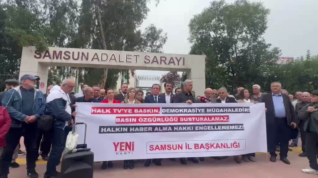 YENİ Parti Samsun'dan Halk TV'ye kayyım atanmasına tepki