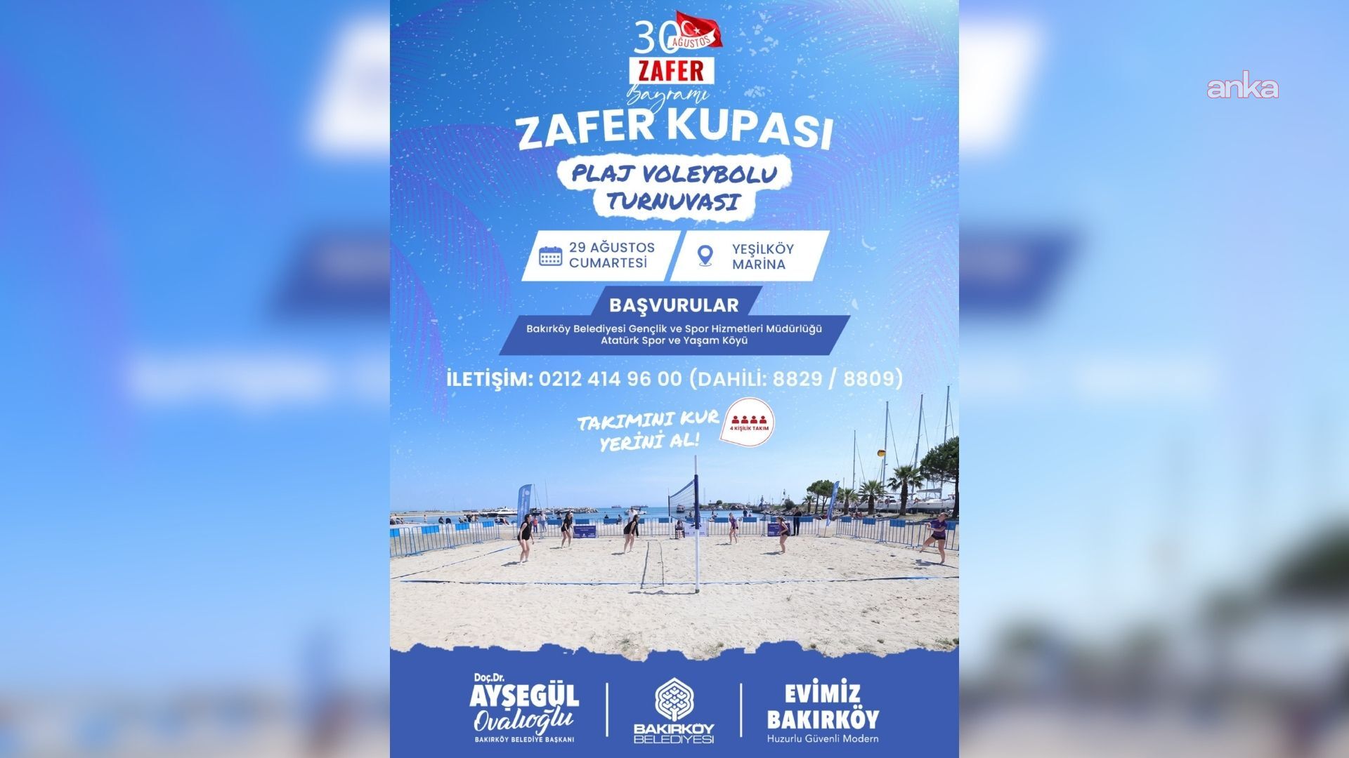Bakırköy'de Zafer Bayramı coşkusu, plaj voleybolu ve konserle taçlanacak