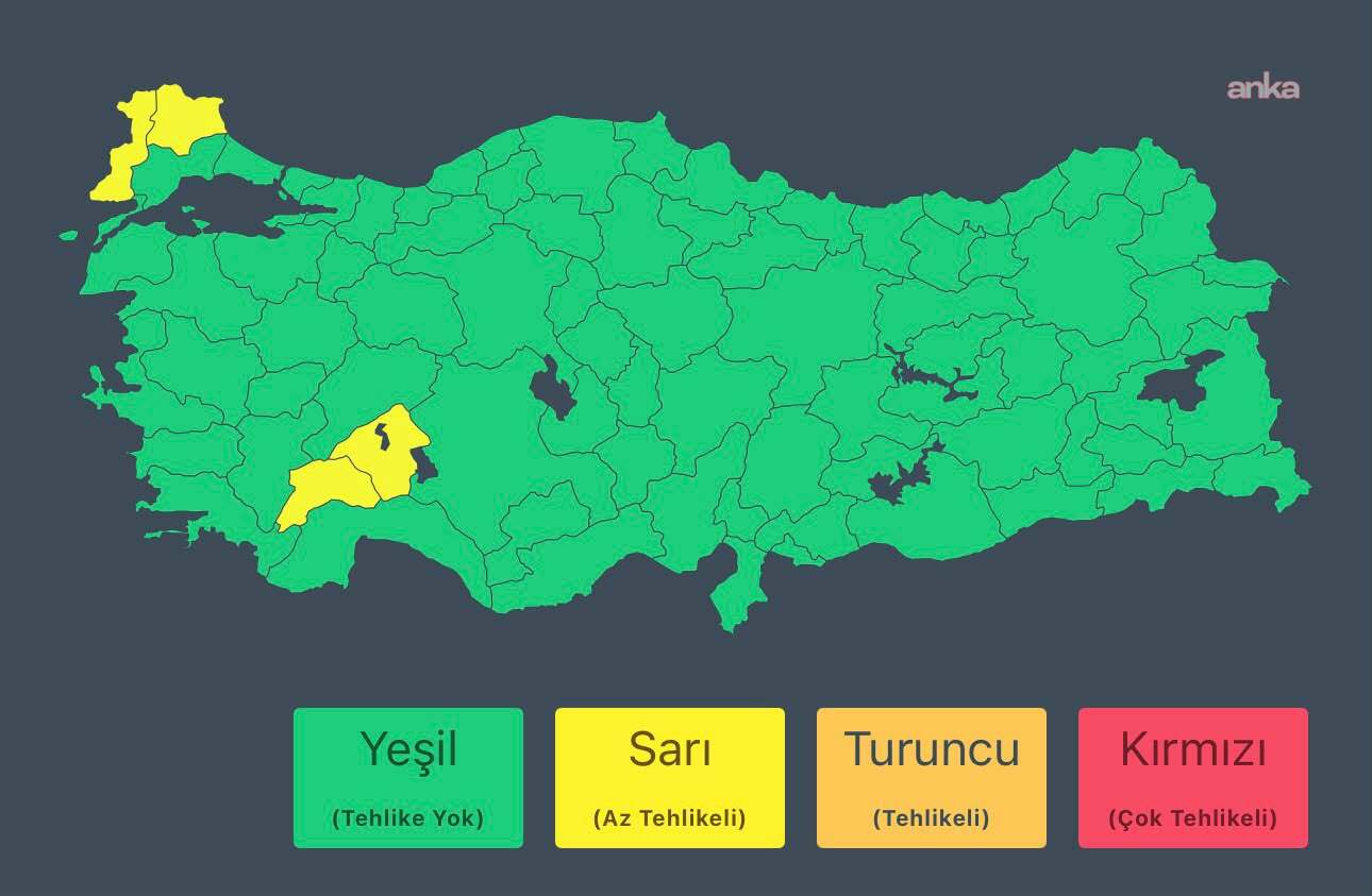 İçişleri Bakanlığından kuvvetli yağış uyarısı
