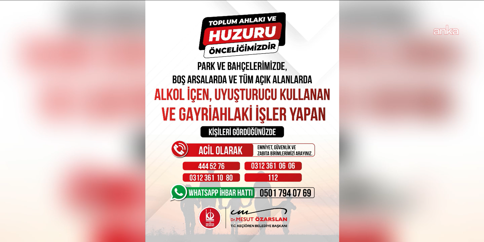 Keçiören'de uyuşturucu ile mücadele çalışması
