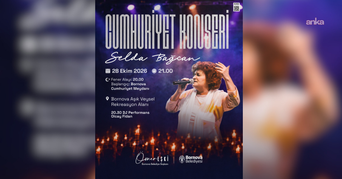 Bornova’da Cumhuriyet coşkusu Selda Bağcan ile taçlanıyor