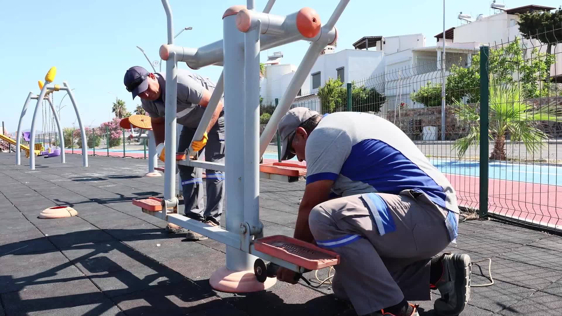 Bodrum'da Gazi Mustafa Kemal Bulvarı’ndaki çocuk parkında kapsamlı yenileme