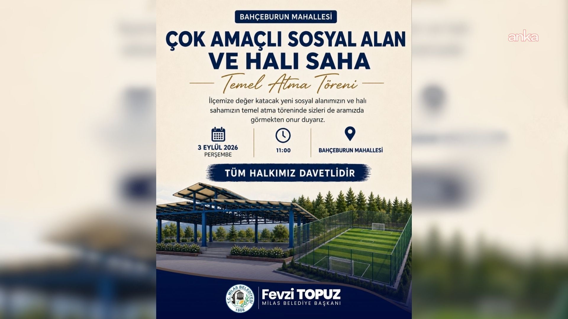 Milas Belediyesi, Bahçeburun'a "Çok Amaçlı Sosyal Alan" kazandırıyor