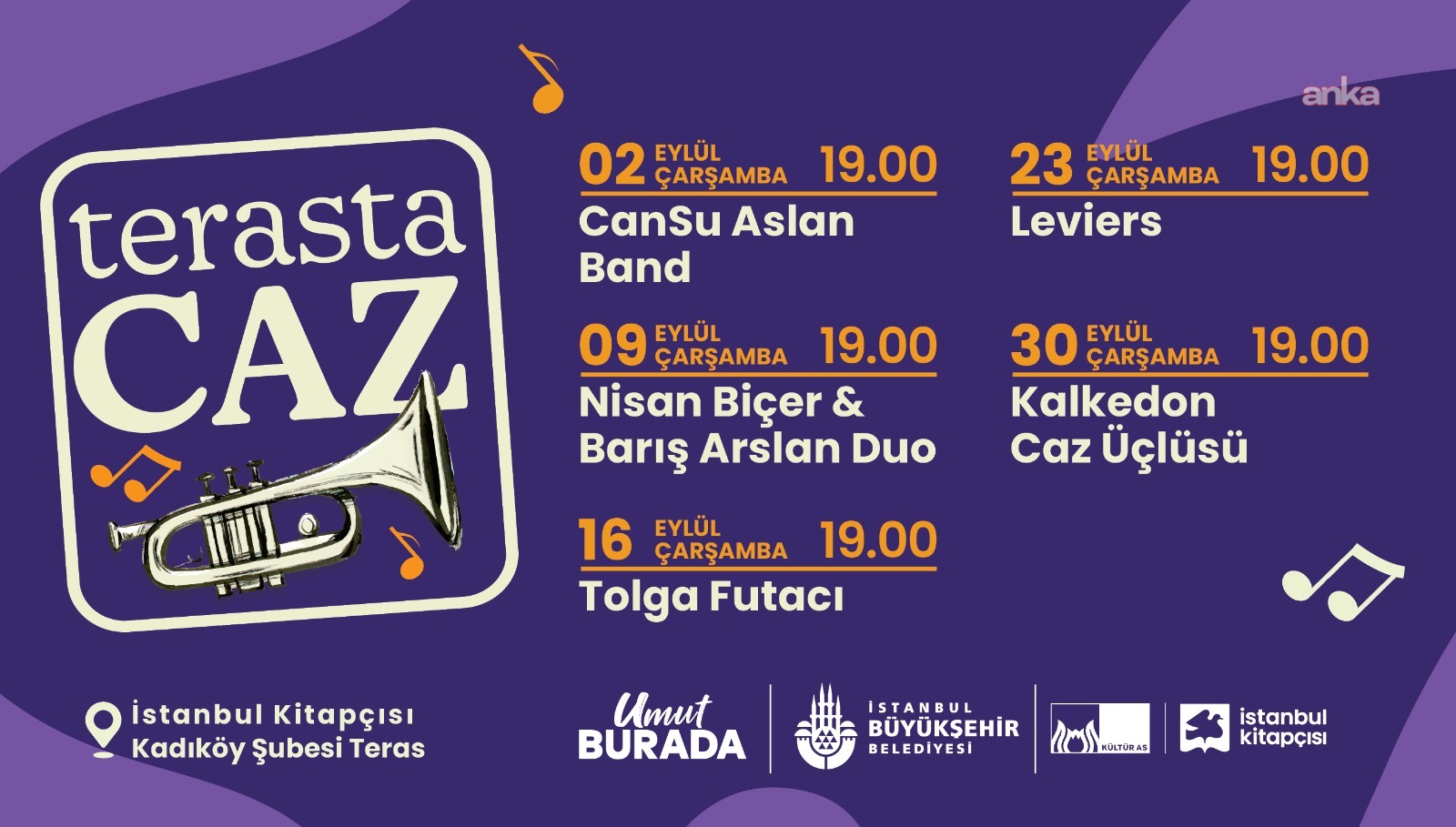 Kadıköy'de eylül akşamlarına, "Terasta Caz" konserleri eşlik edecek