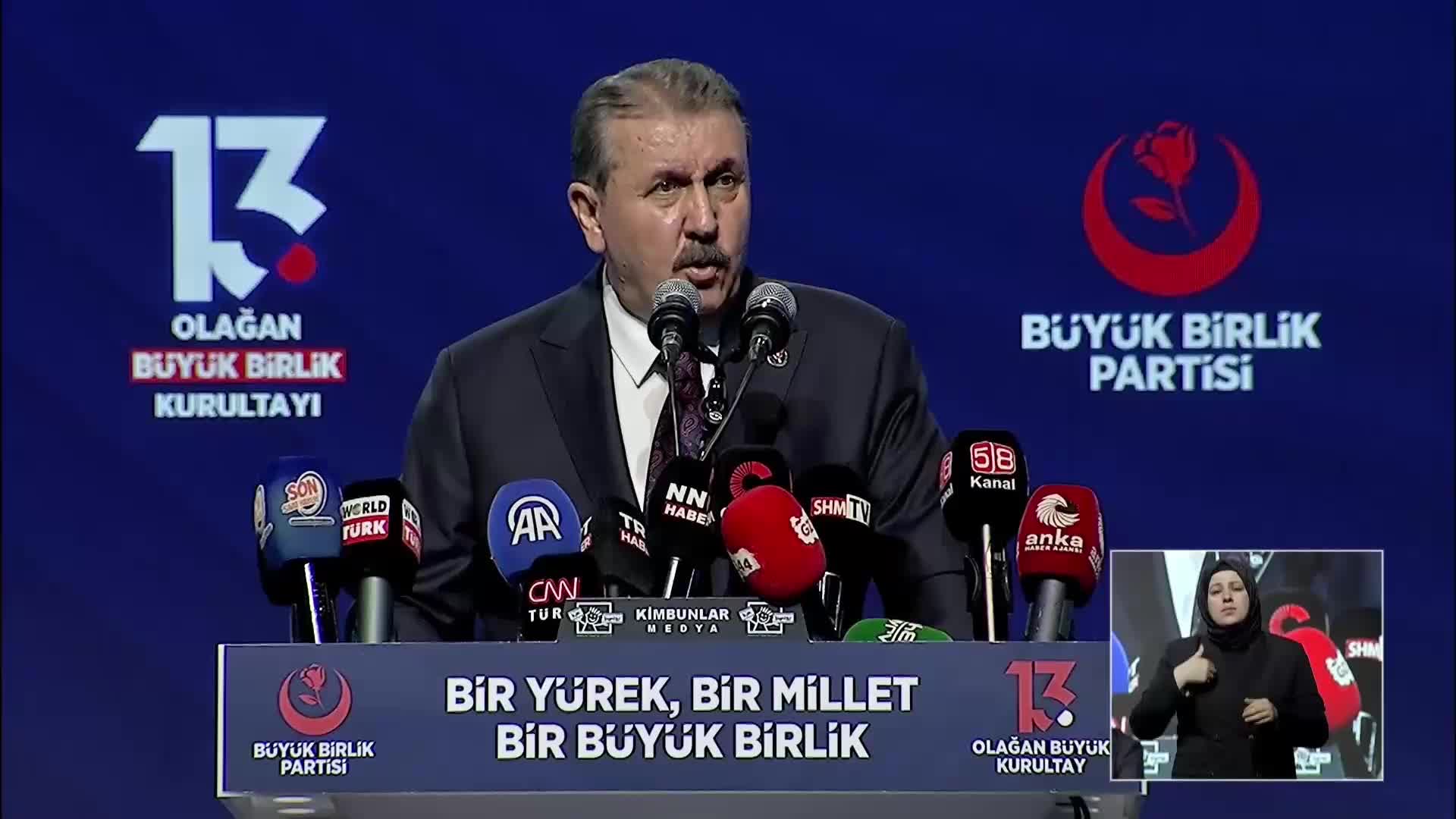 BBP 13. Olağan Büyük Kurultayı... Genel Başkan Destici: "Kadın katilleri için idam şarttır. Çocuk katilleri ve teröristler için idam geri gelmelidir"