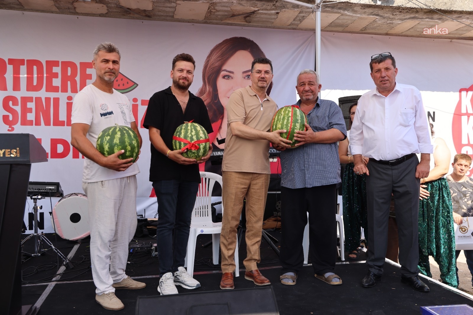 Tekirdağ Kurtdere Mahallesi Geleneksel Karpuz Şenliği renkli görüntülere sahne oldu