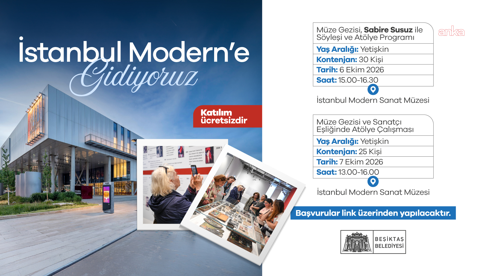 Beşiktaş Belediyesi, kadınları İstanbul Modern’de sanatla buluşturuyor