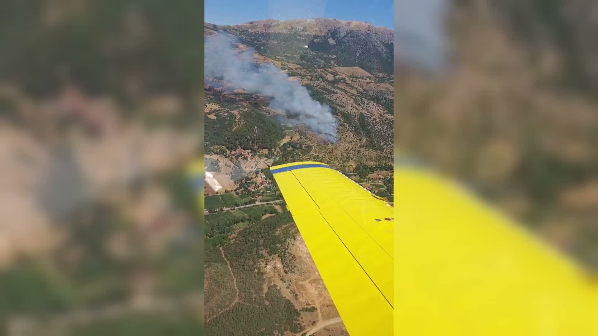 Kiraz’da ziraai alanda başlayan yangın ormana sıçradı