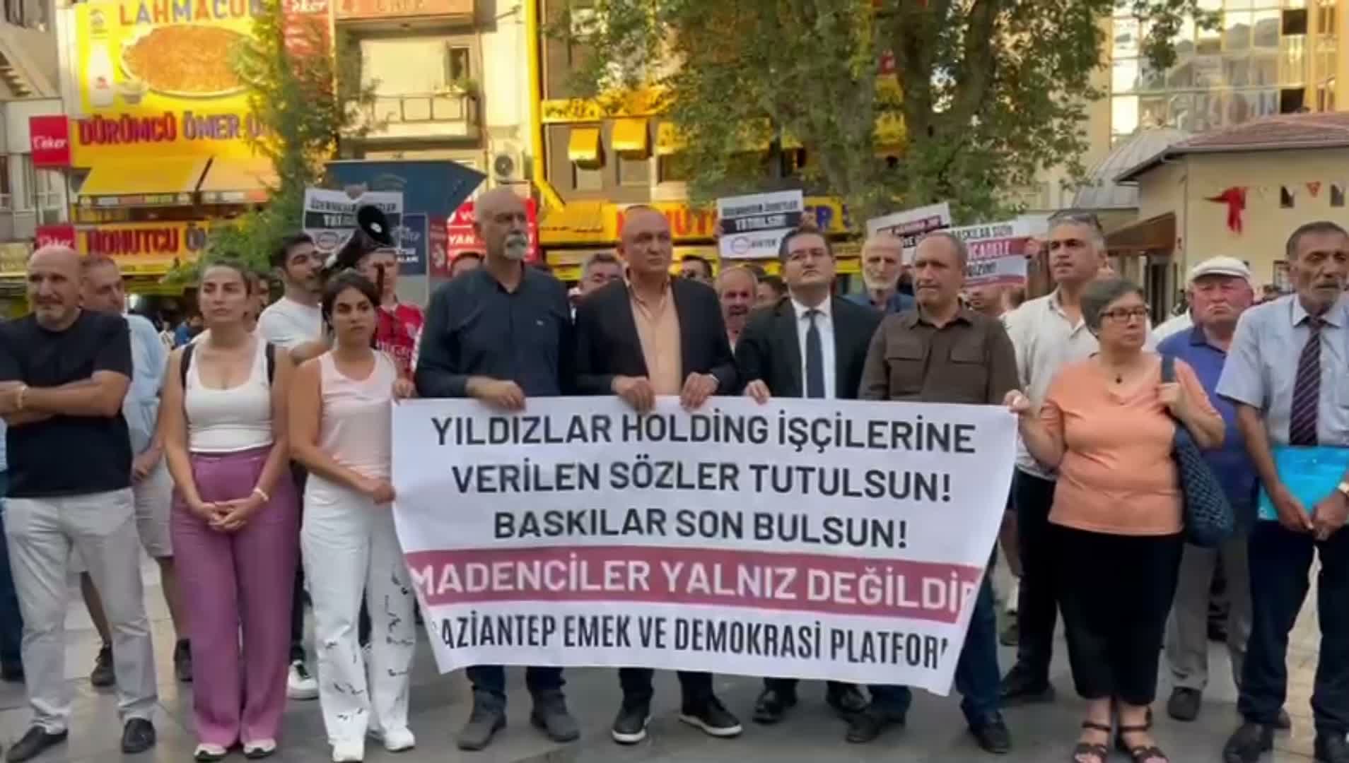 Gaziantep Emek ve Demokrasi Platformu’ndan maden işçilerine destek: Maden işçileri yalnız değildir