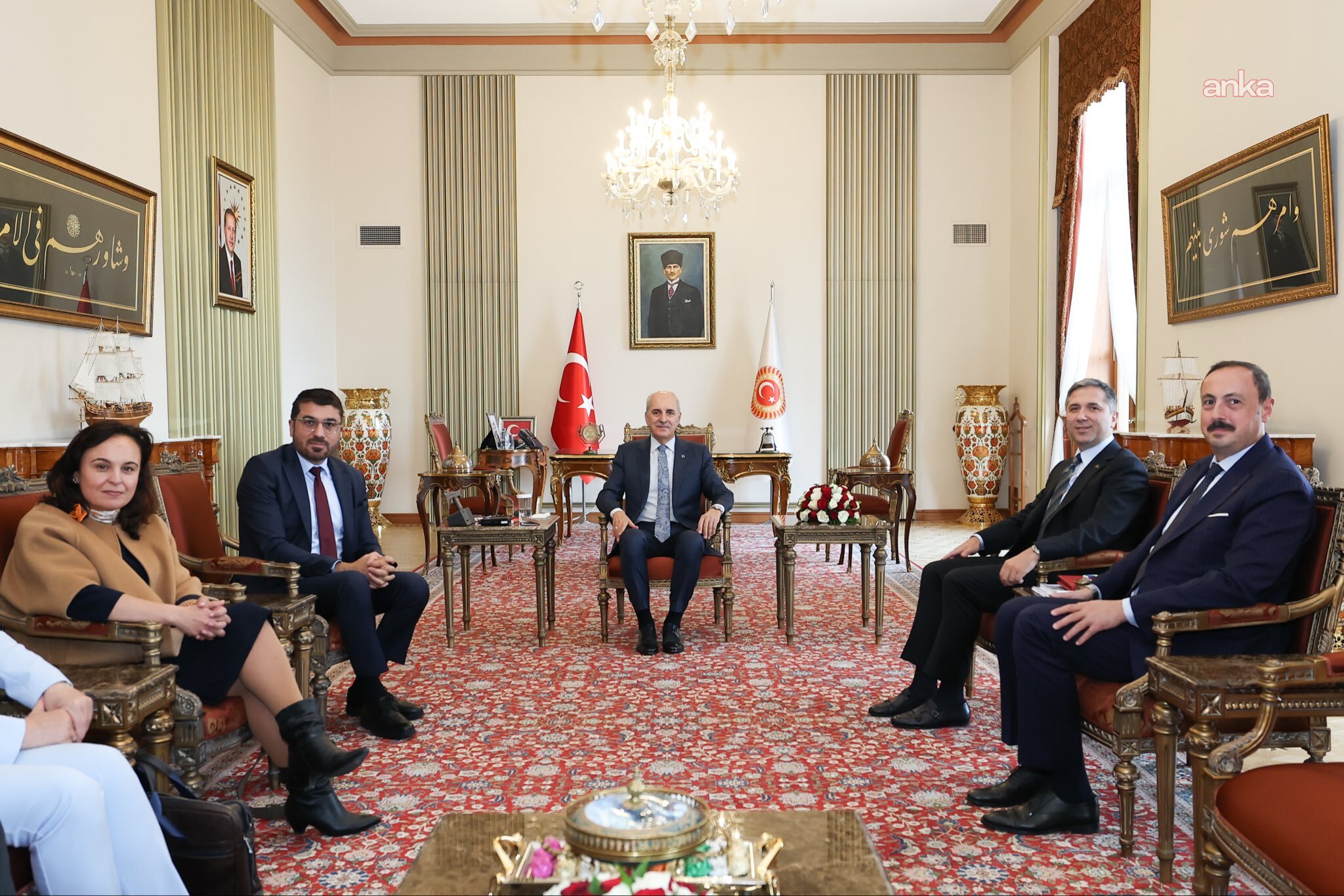 TBMM Başkanı Kurtulmuş, Almanya-Türkiye Dostluk Grubu Başkanı Yüksel'i kabul etti
