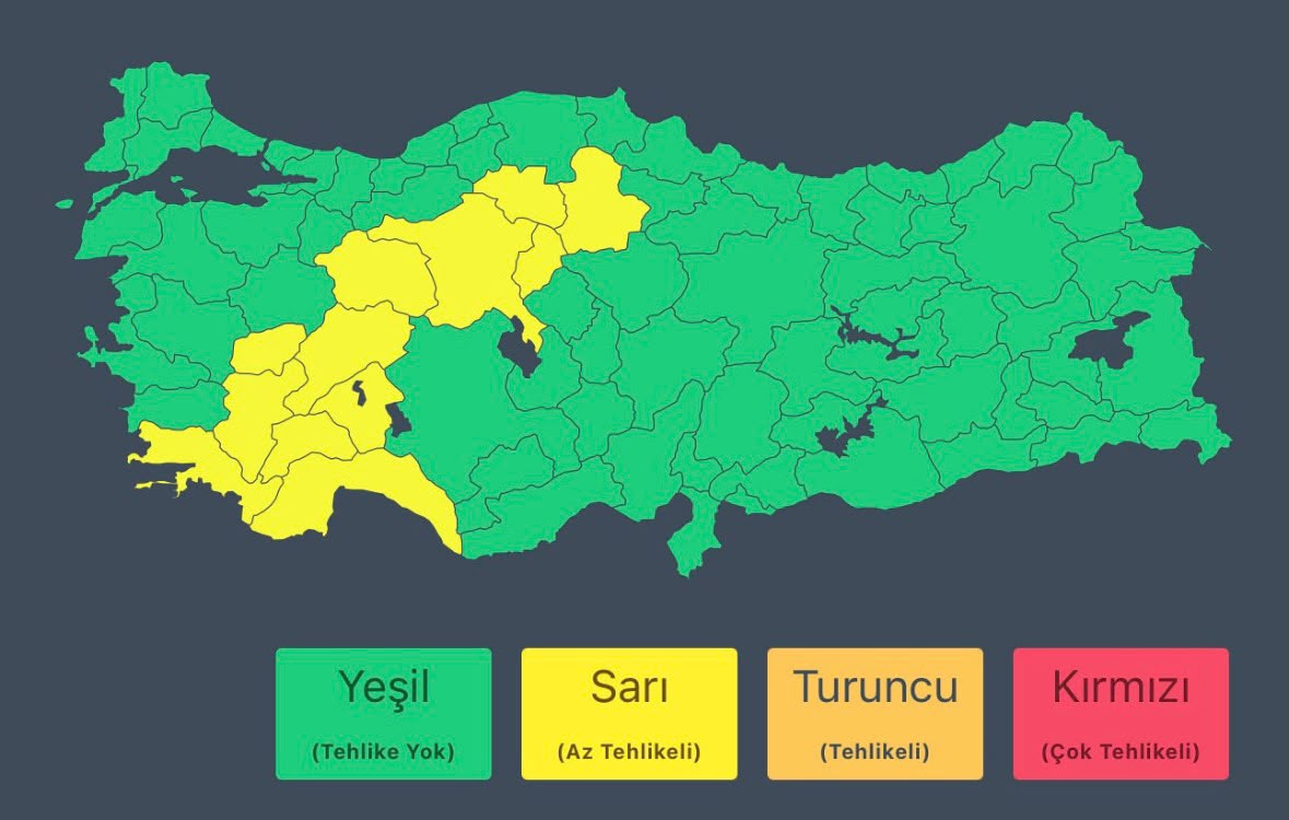 Yarın kuvvetli ve gök gürültülü sağanak bekleniyor