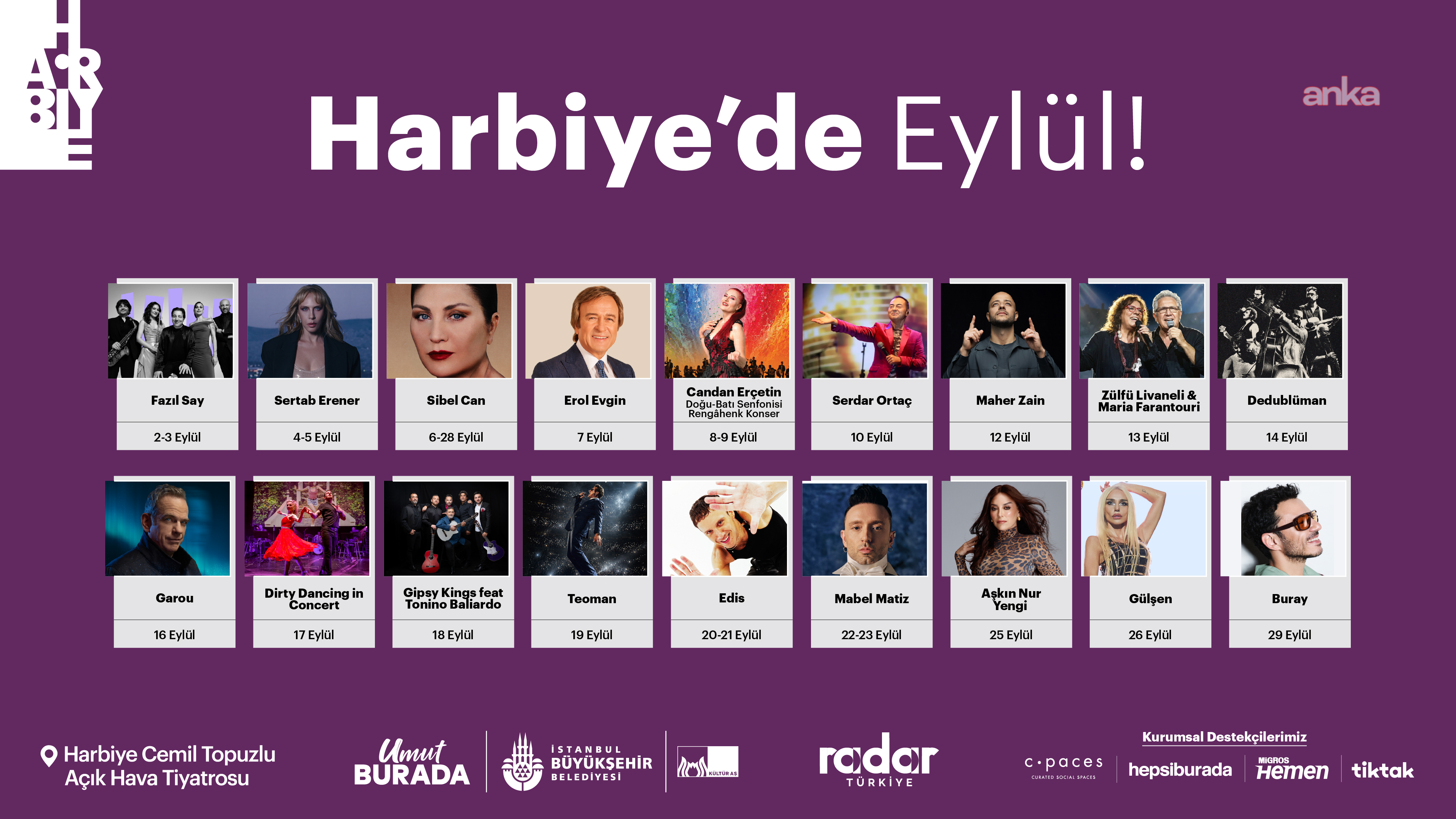 Harbiye Açık Hava, eylülde de müzikseverleri buluşturuyor