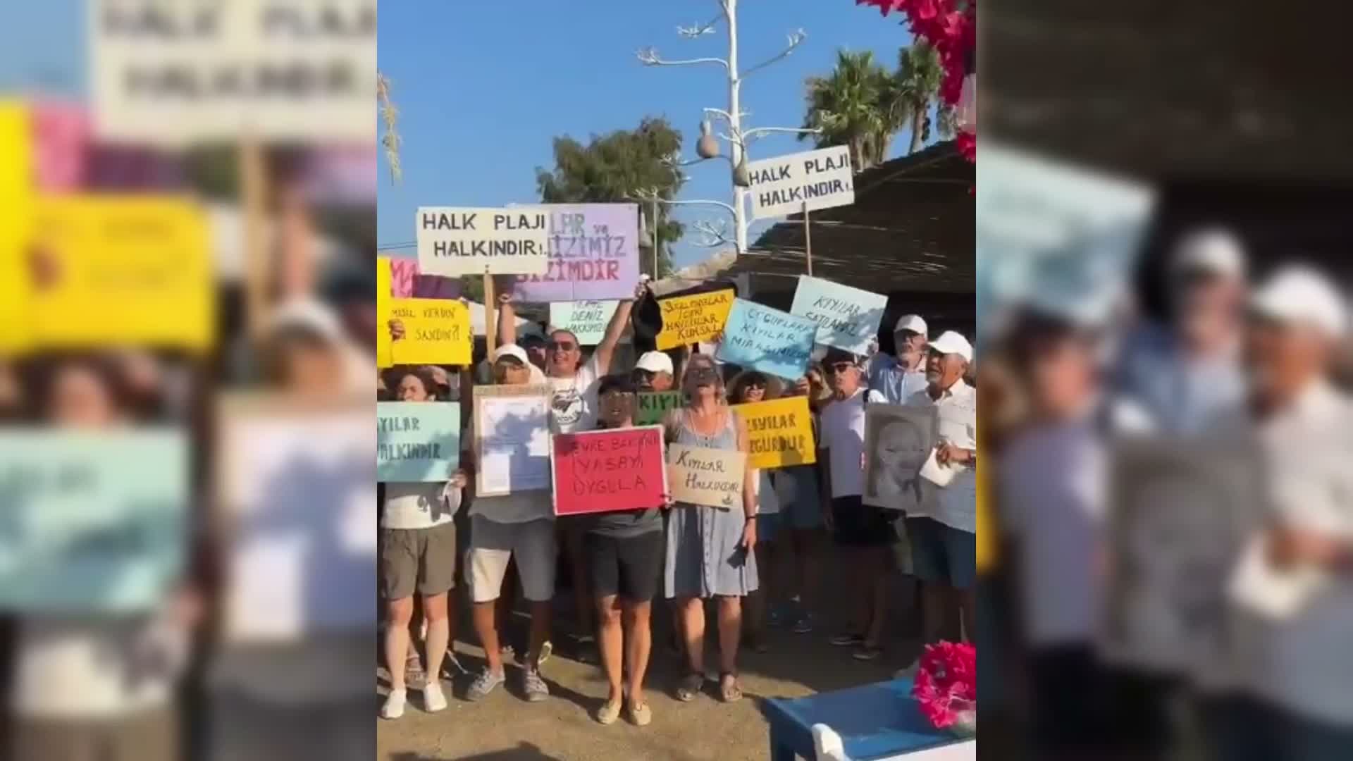 Gümüşlük'te "Kıyılar Halkındır" eylemi altıncı haftasında