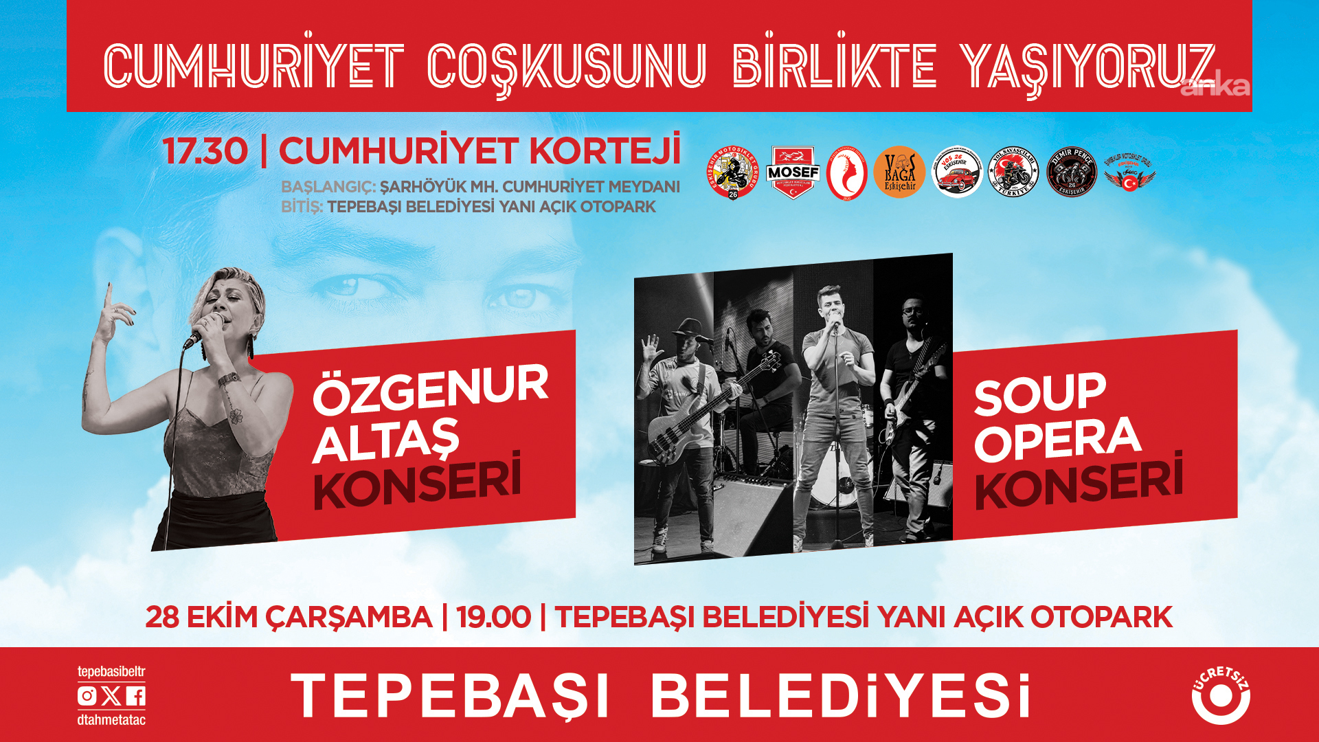 Tepebaşı'nda Cumhuriyet Bayramı, kortej ve konserlerle kutlanacak