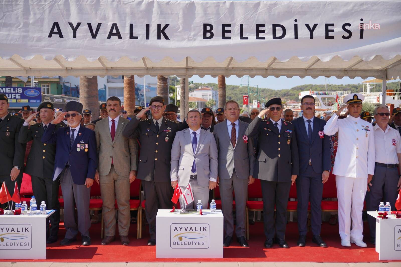 Kıbrıs Barış Harekatı'nın 52'nci yıl dönümü, Ayvalık'ta törenle kutlandı