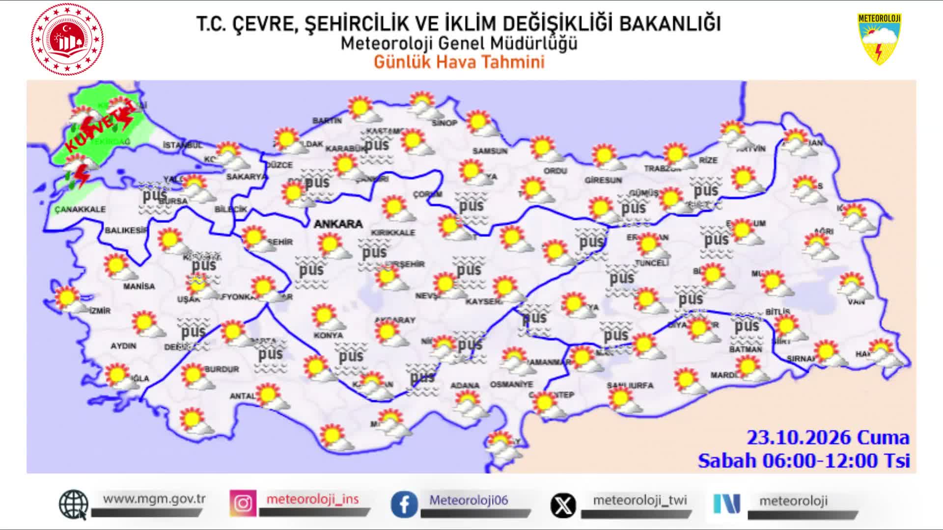 Meteorolojiden Trakya ve Çanakkale için kuvvetli yağış uyarısı