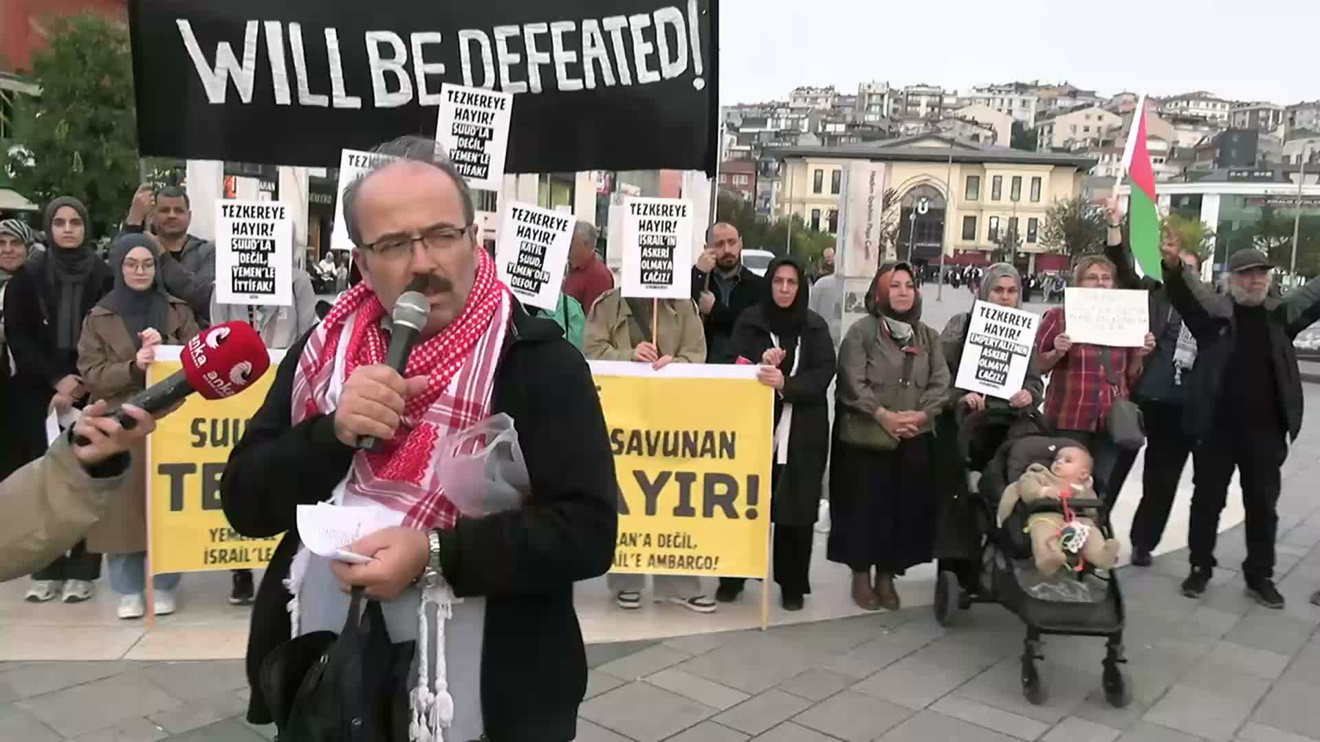 "Mekke Anlaşması" Üsküdar’da protesto edildi:  "Bu emperyalist projeye geçit vermeyin"