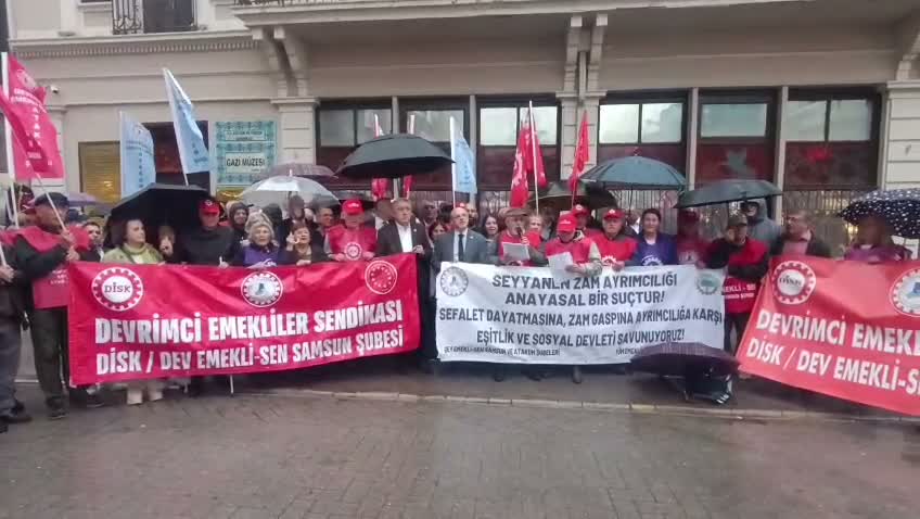 Samsun’da emeklilerden AYM’ye seyyanen zam çağrısı