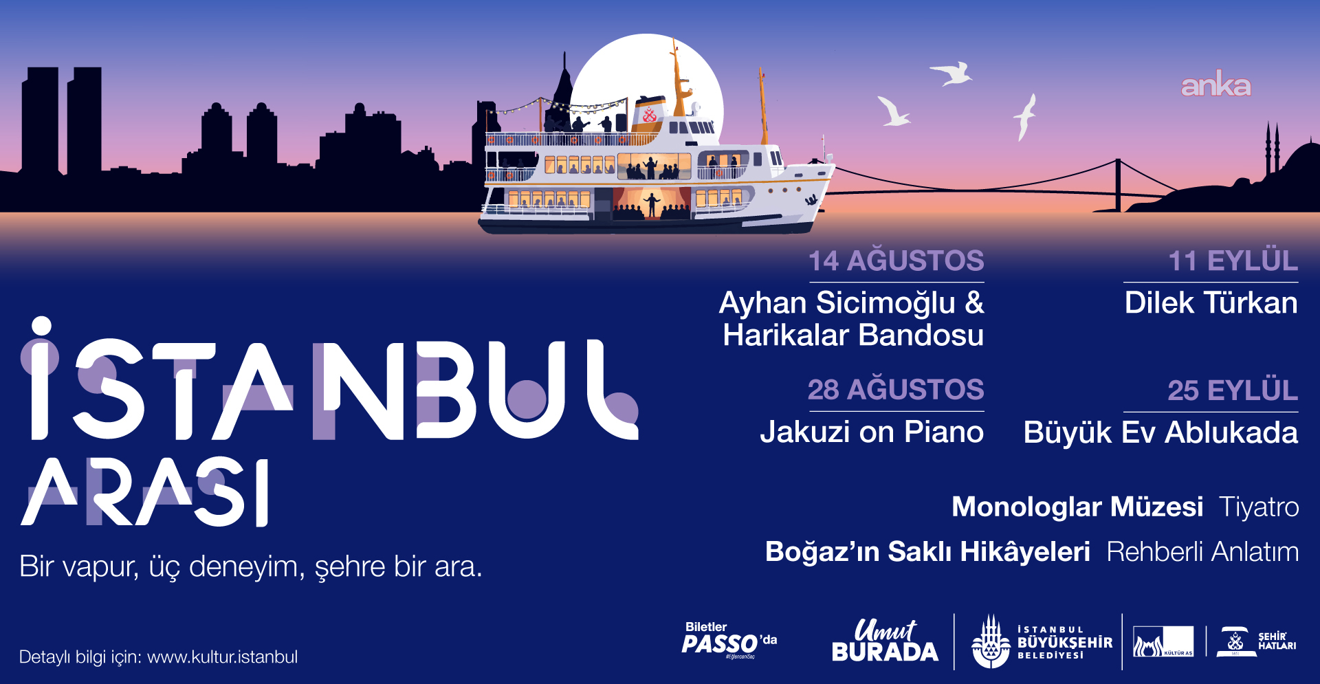 İBB Kültür AŞ'den Boğaz'da yeni bir kültür sanat deneyimi: “İstanbul Arası” 14 Ağustos'ta başlıyor