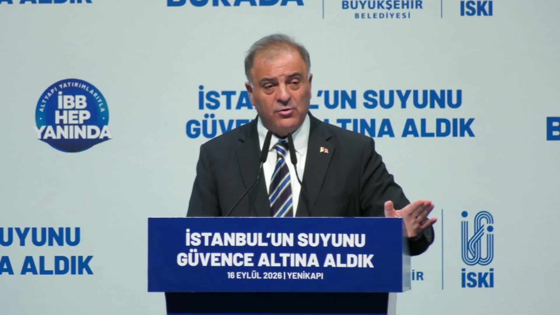 İBB Başkanvekili Nuri Aslan İSKİ Yatırım ve Proje Tanıtım Töreni'nde açıkladı: Yıl sonuna kadar Türkiye'nin ilk deniz suyu arıtma tesisini hayata geçireceğiz
