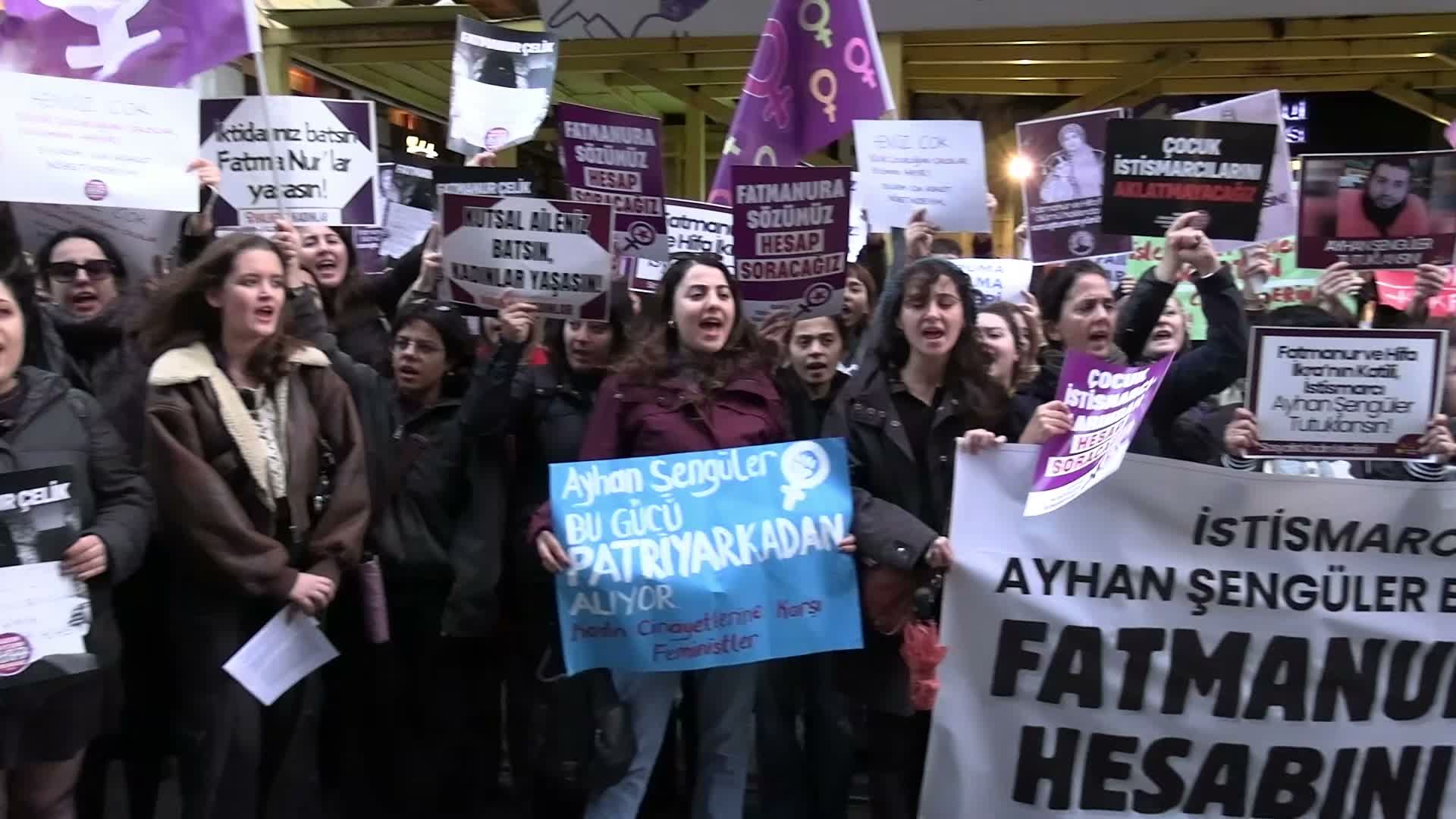 Kadınlar Taksim’de Fatma Nur ve Hifa İkra için yürüdü...”Tecavüze, cinsel istismara karşı susmuyoruz; bu dosyanın üzerinin örtülmesini kabul etmiyoruz”