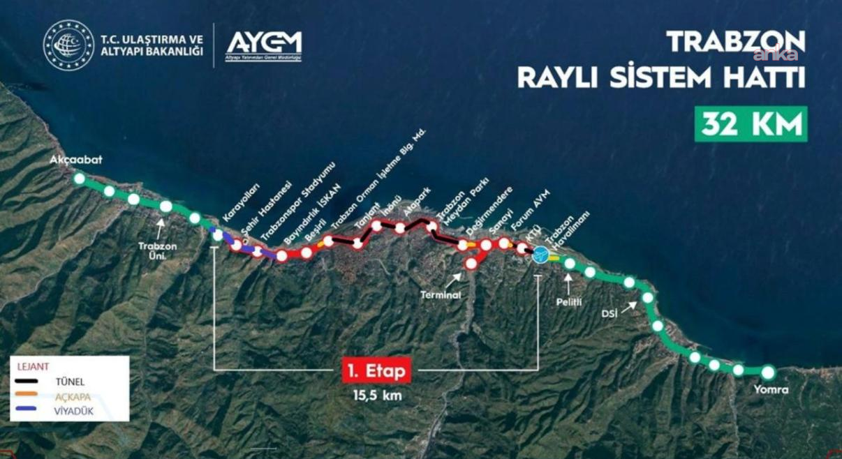 Kalyon-Makyol bir altyapı projesi için daha vize aldı... Ulaştırma Bakanlığı, 33,3 milyar TL’lik Trabzon’a raylı sisteme onay verdi