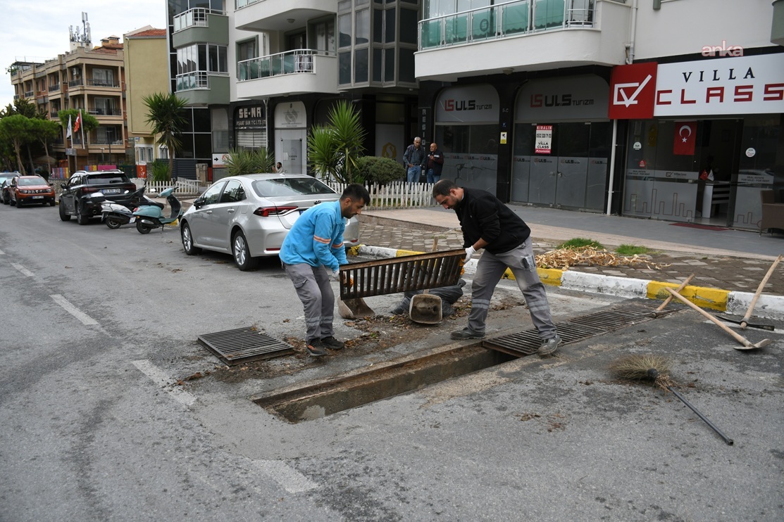 Kuşadası’nda fırtına sonrası ekipler sahaya indi