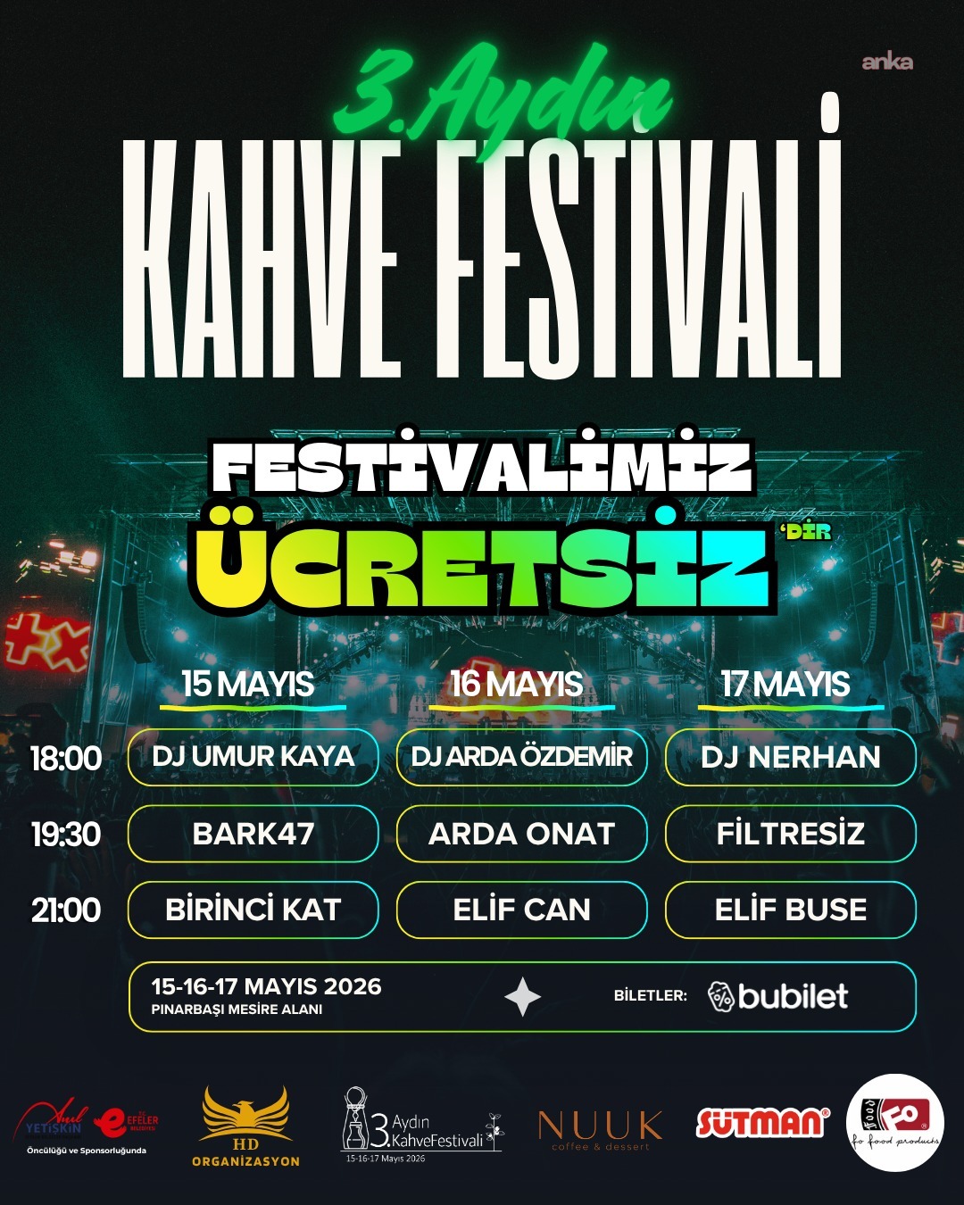Aydın 3. Kahve Festivali, Efeler Belediyesi ev sahipliğinde başlıyor