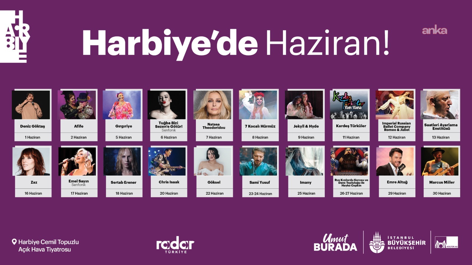 Harbiye Açık Hava, Haziran’da da müzikle dolu