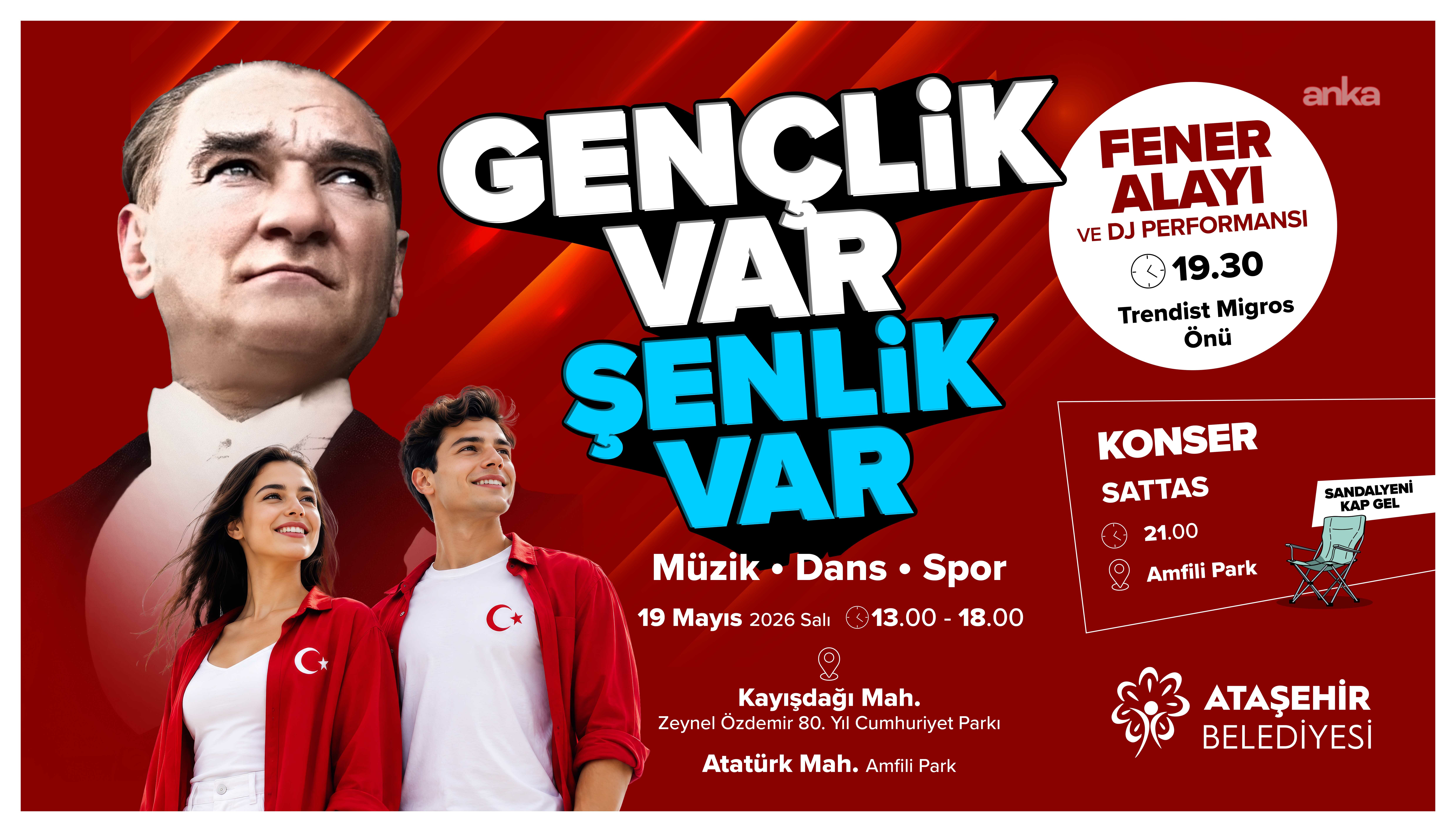 19 Mayıs, Ataşehir’de coşku dolu etkinliklerle kutlanacak