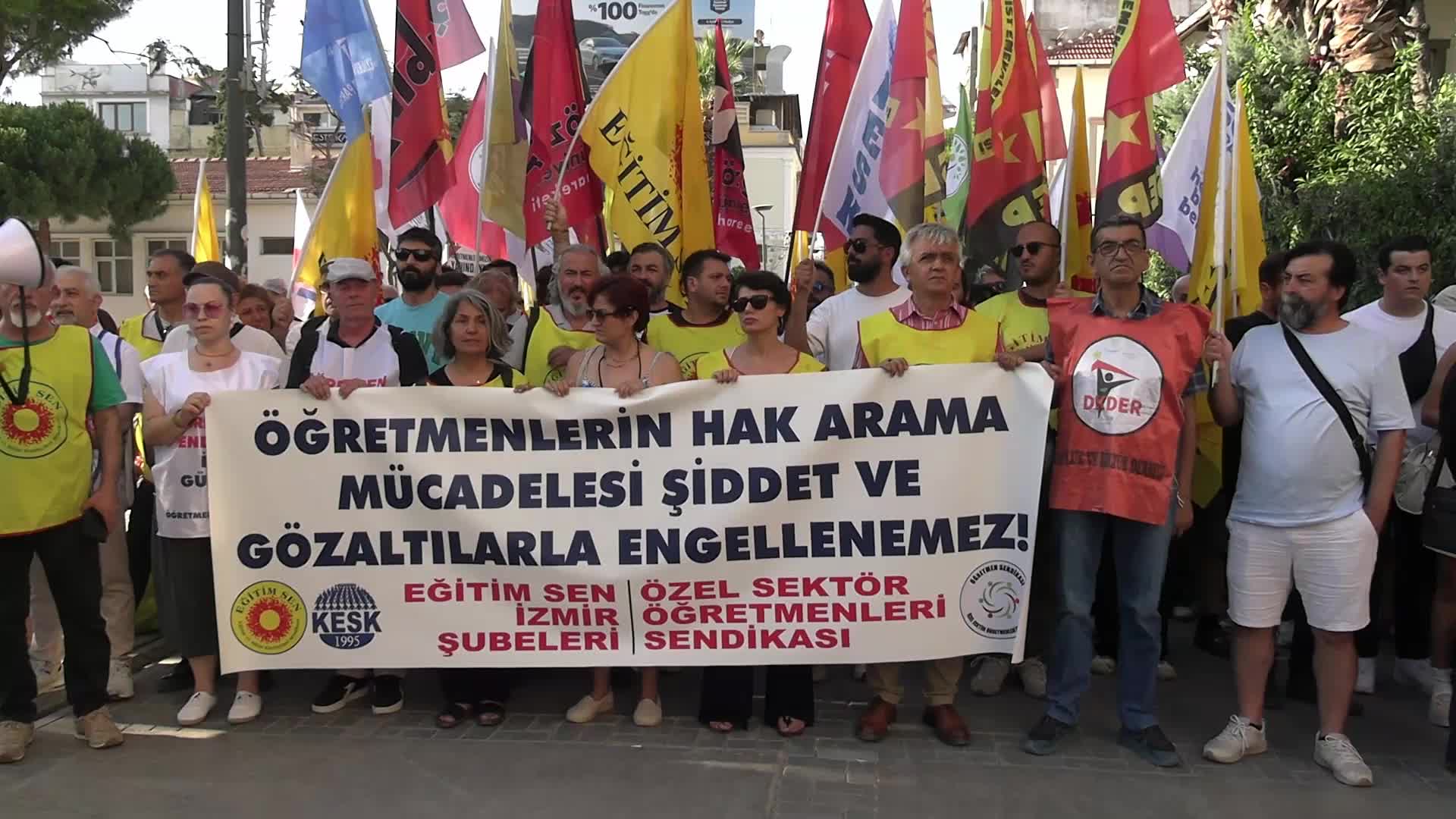 İzmir'den açlık grevindeki özel sektör öğretmenlerine destek