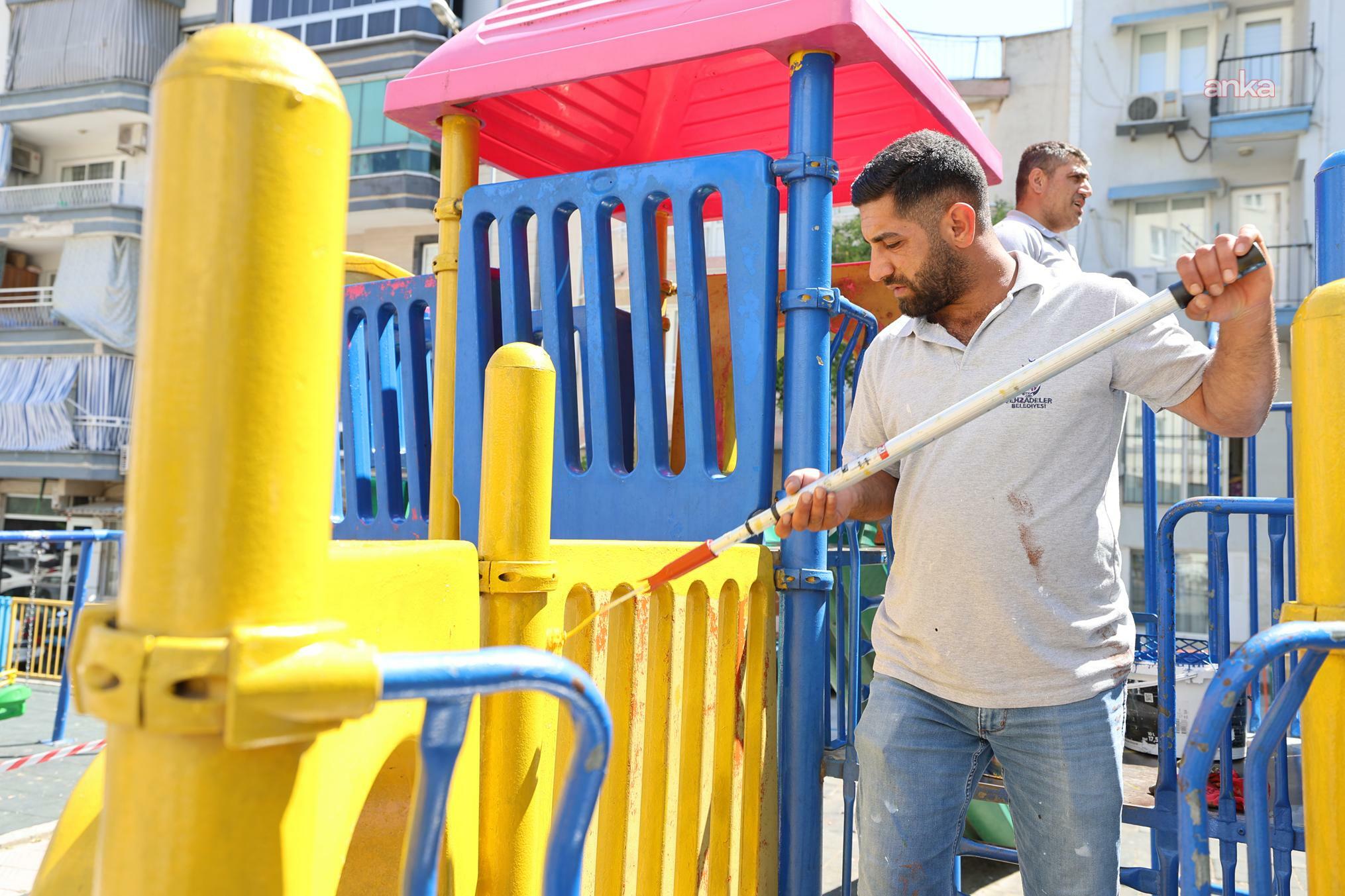 Şehzadeler’in parklarında yenileme çalışmaları devam ediyor