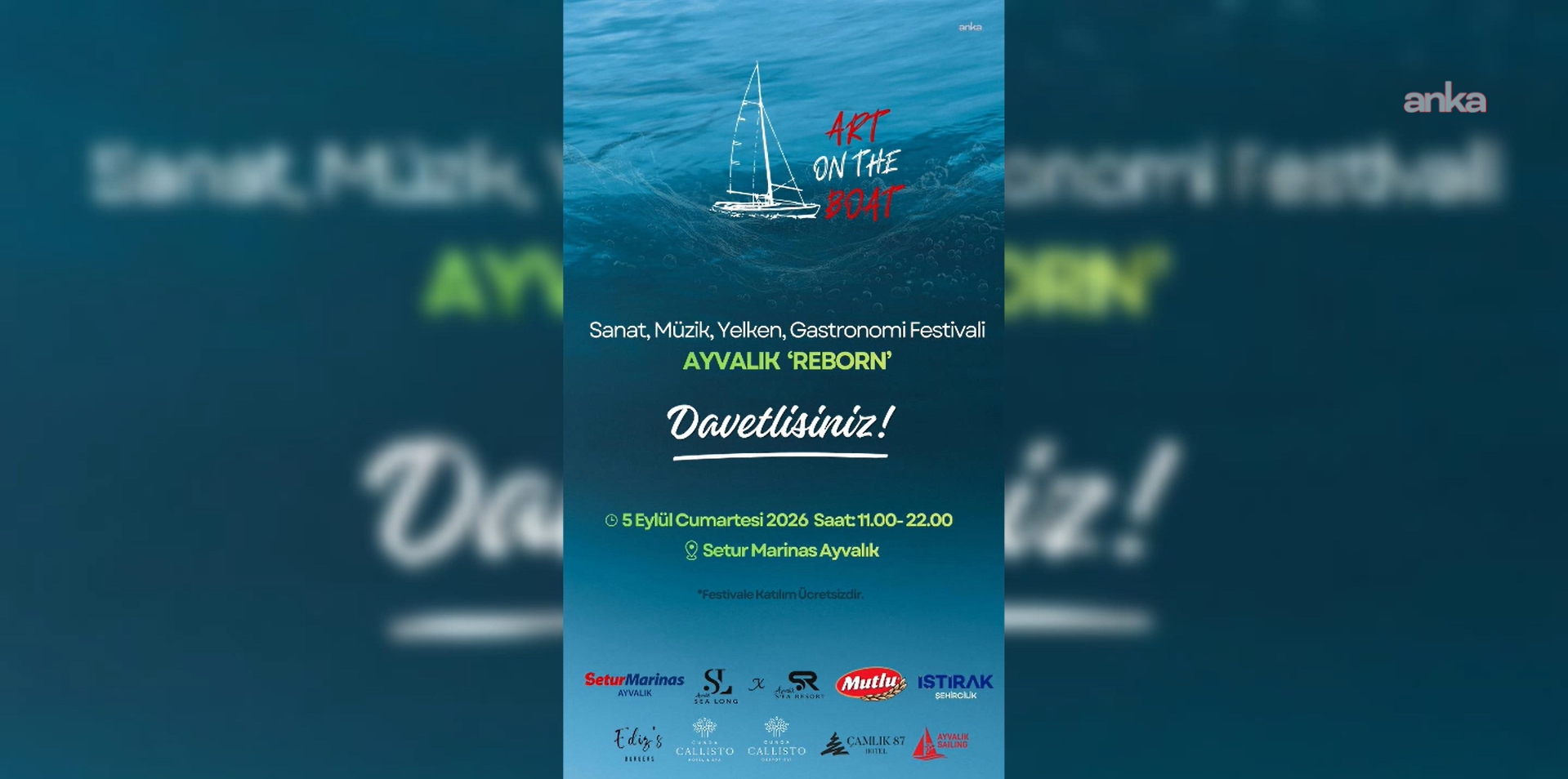 Yelken, sanat, müzik ve gastronomi, Ayvalık'ta buluşuyor